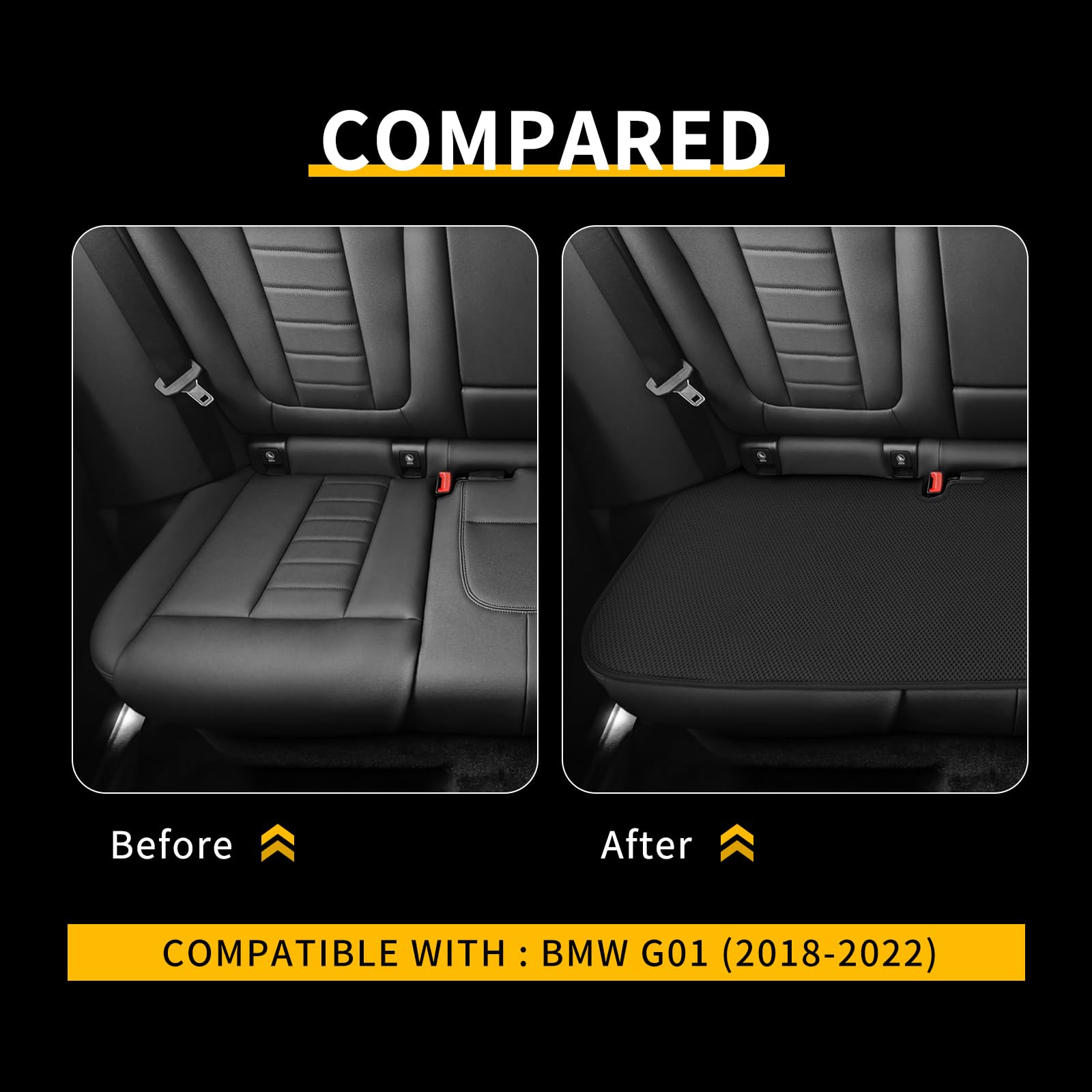 KUNGKIC Rücksitz Abdeckung Für BMW 3er G20 - Atmungsaktive Mesh Sitzschutz