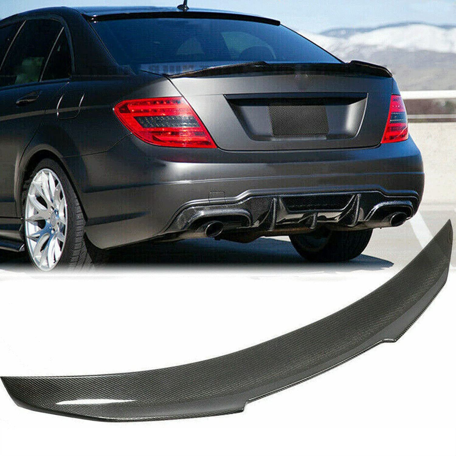 Schwarz Heckspoiler Spoiler Für Mercedes Benz W212 E63 350cdi E250 E500