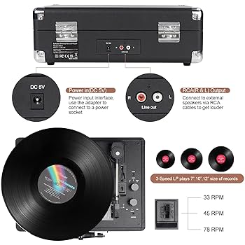 Amazon.com: Vinyl Record Player Wireless Turntable Bluetooth