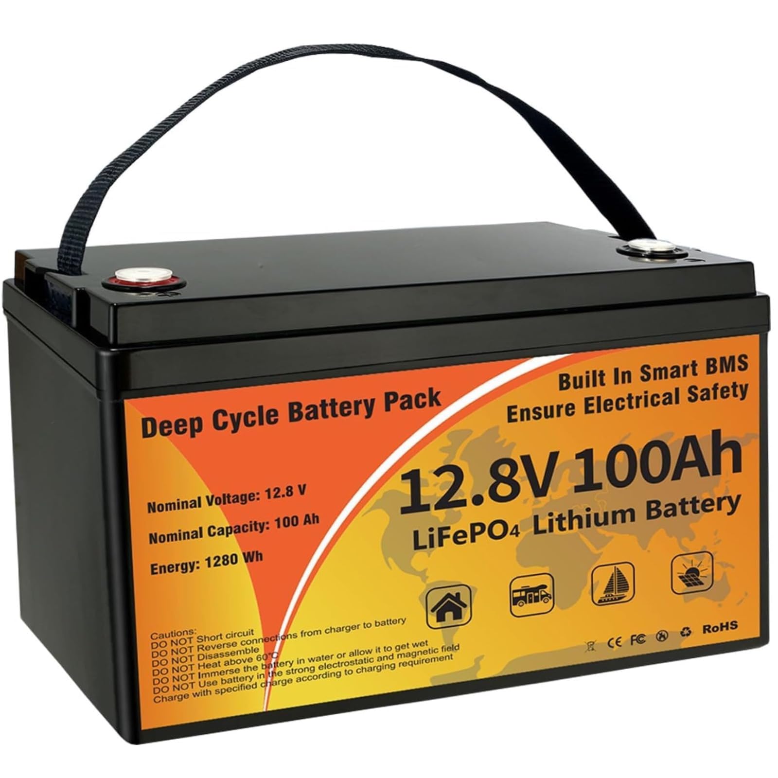 VEMDIA 12V 100Ah LiFePO4 Battery