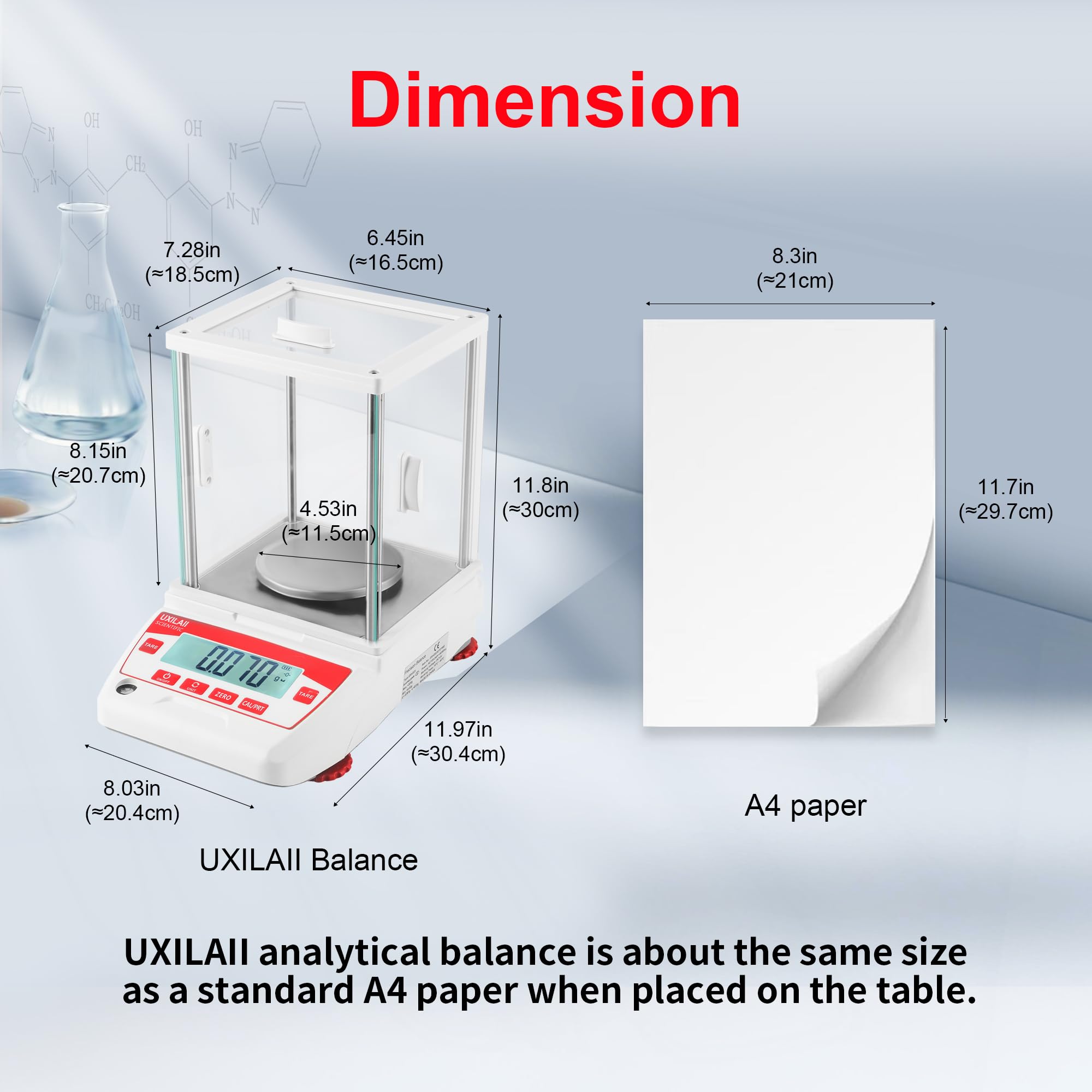 Bilancia analitica 1 mg GN ct Unità di precisione Bilancia analitica digitale RS232 Interfaccia Laboratorio Bilancia elettronica Display LCD con vetro parabrezza (320g0.001g)
