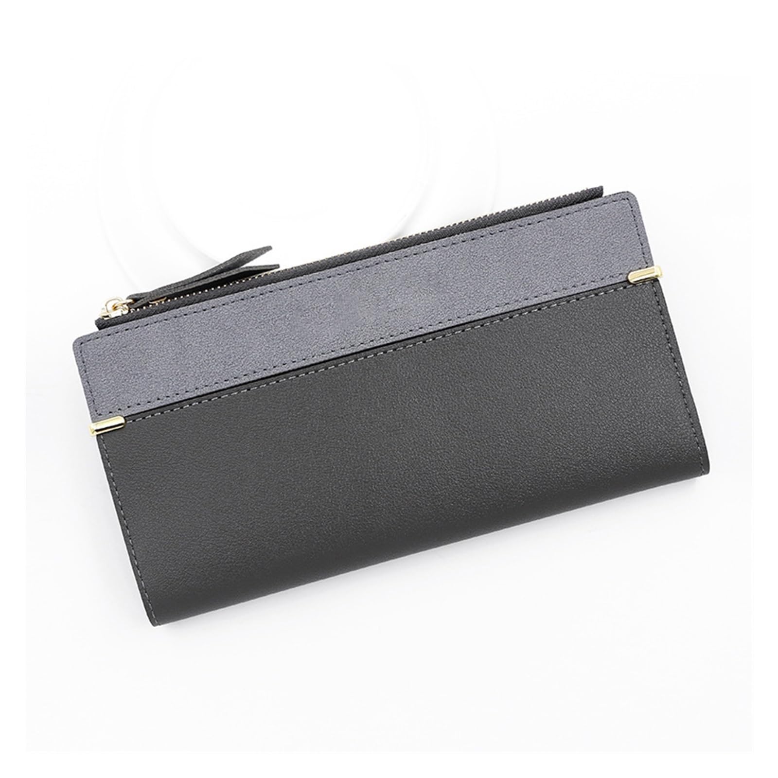 Sac à main long femmes JFDBGU en gris, un grand porte-monnaie chic pour organiser vos cartes