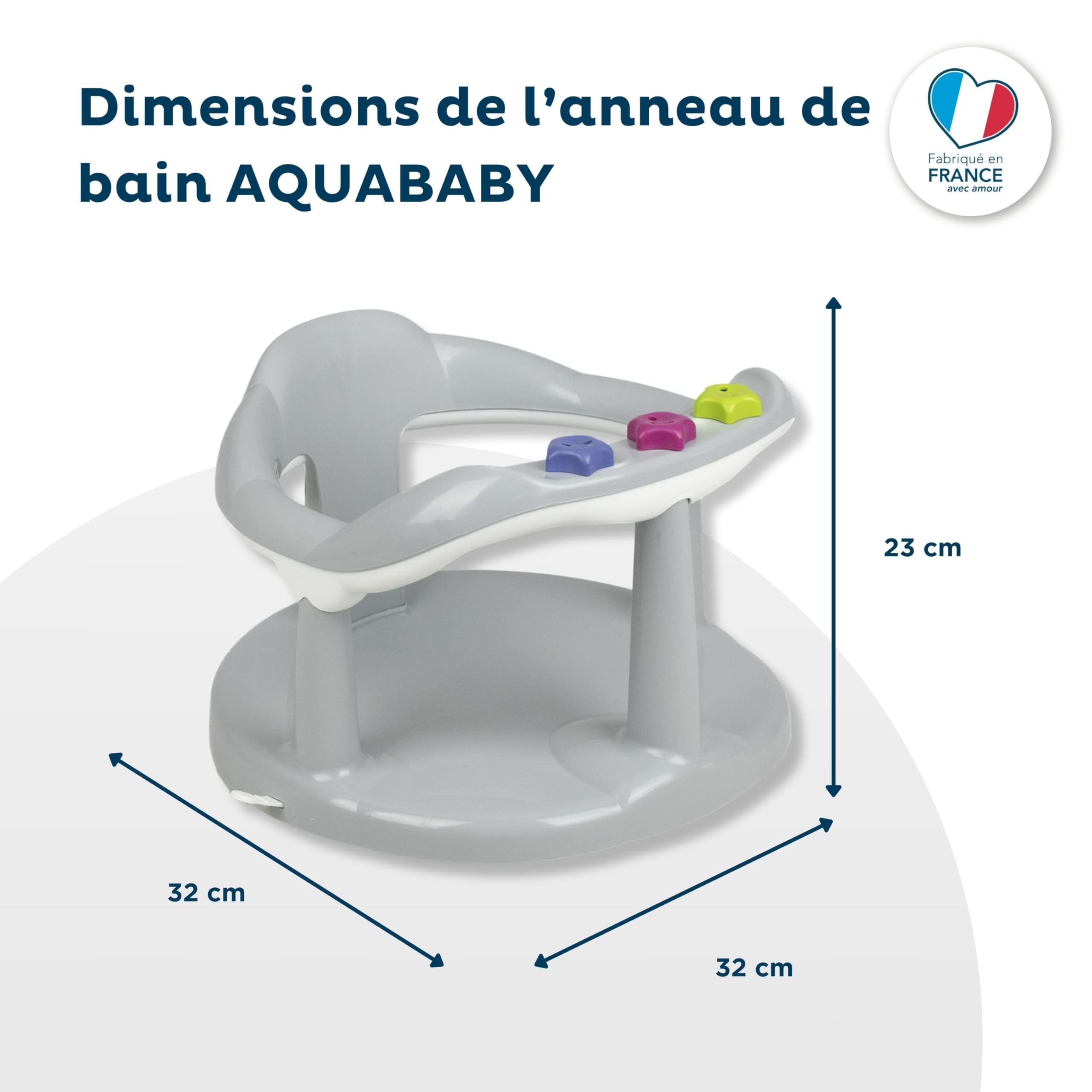 THERMOBABY Anillo de baño Aquababy de 7 a 16 meses - Gris Charm