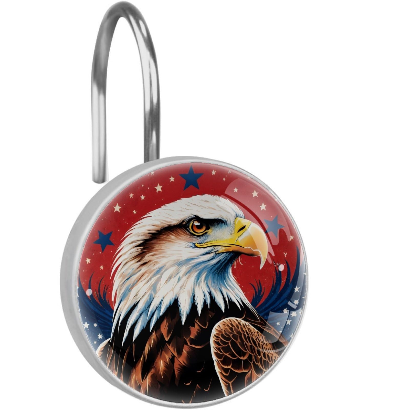 VAPOKF Shower Curtain Hooks, 12PCS Eagle Shower Curtain Hook for Bathroom Decors Home Bedroom