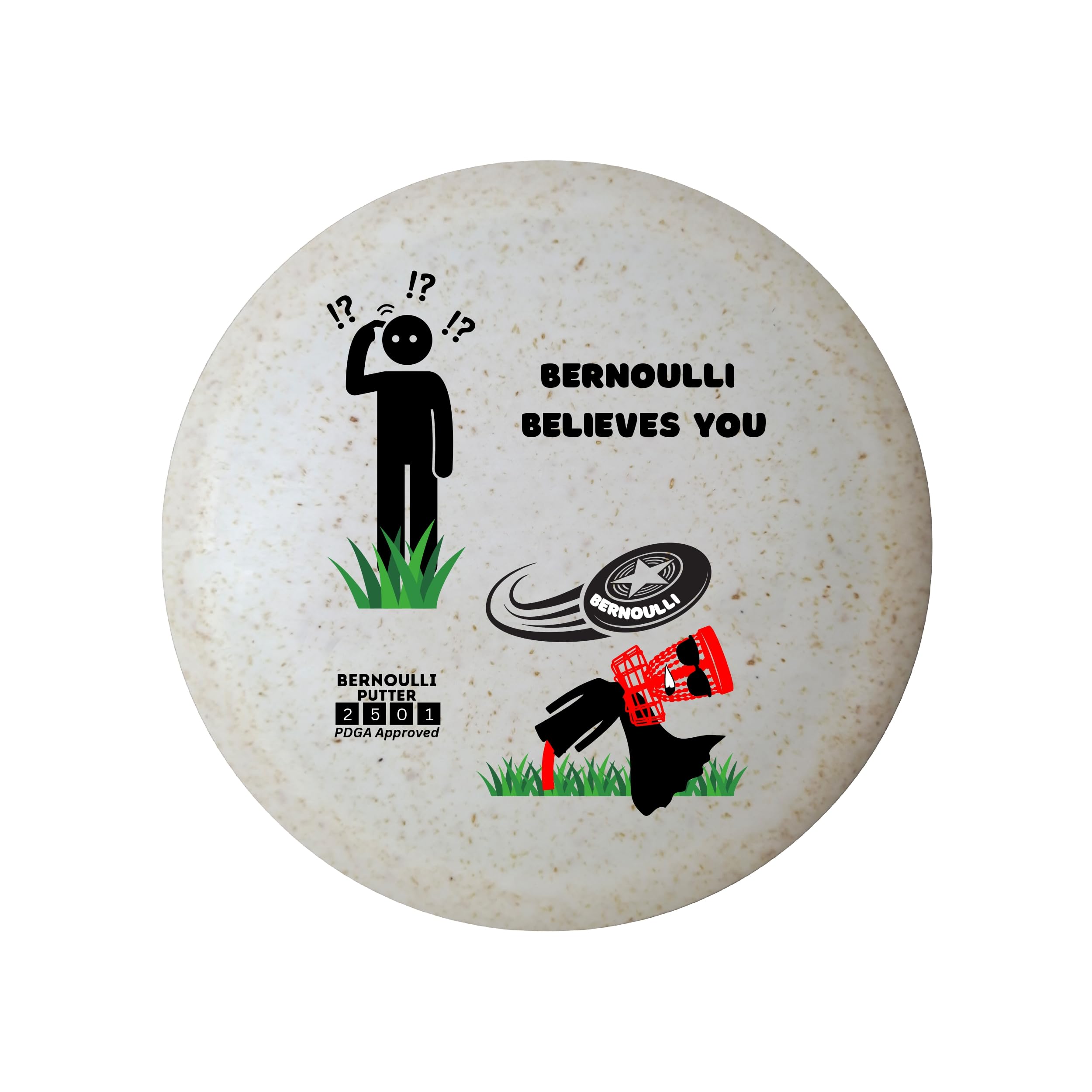Bernoulli The Matrix Wood Bio-Composite Putter Disc Golf Disc | 165-170 Gram | PDGA Approved