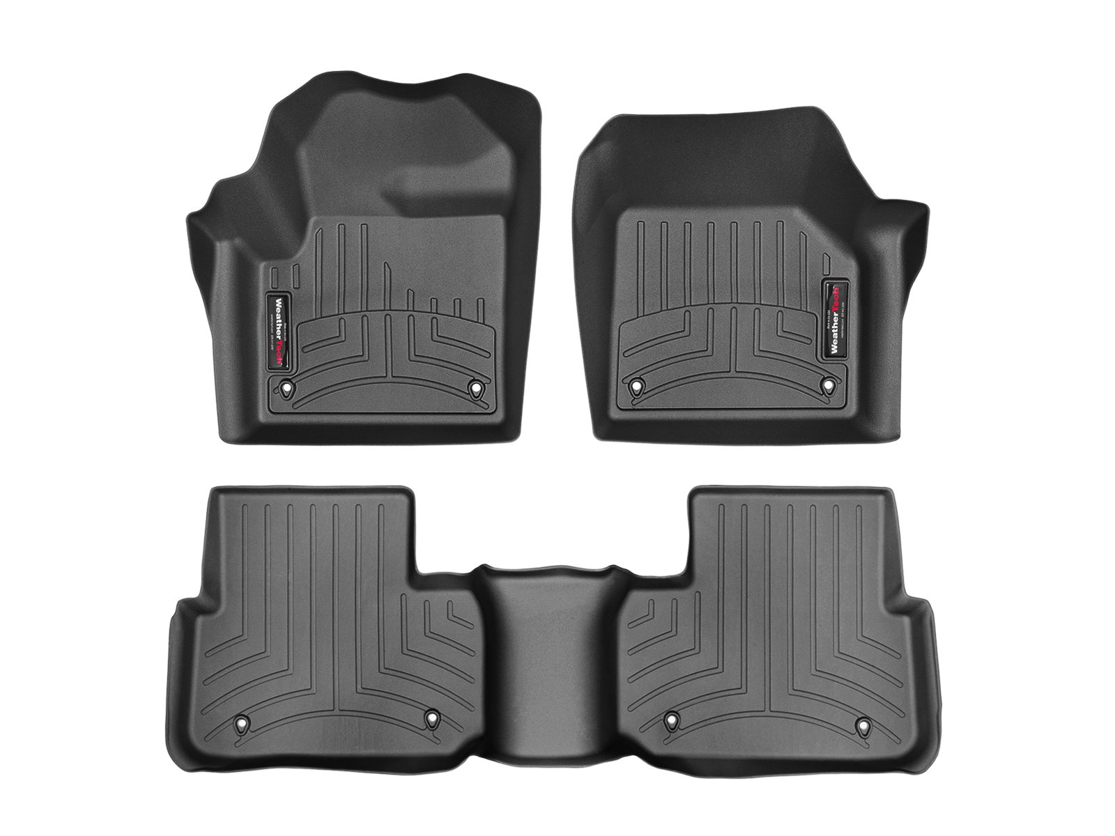 WeatherTech Custom Fit FloorLiner for Land Rover Discovery Sport - 1st & 2nd Row (Black)