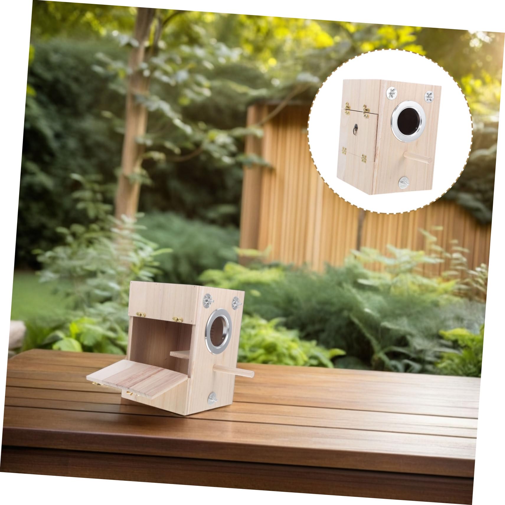Happyyami 1pièce Boîte De Reproduction Bois pour Oiseaux Nichoir Confortable pour Canaris Perroquets Et Petits Oiseaux Décoration Maison Personnalisable