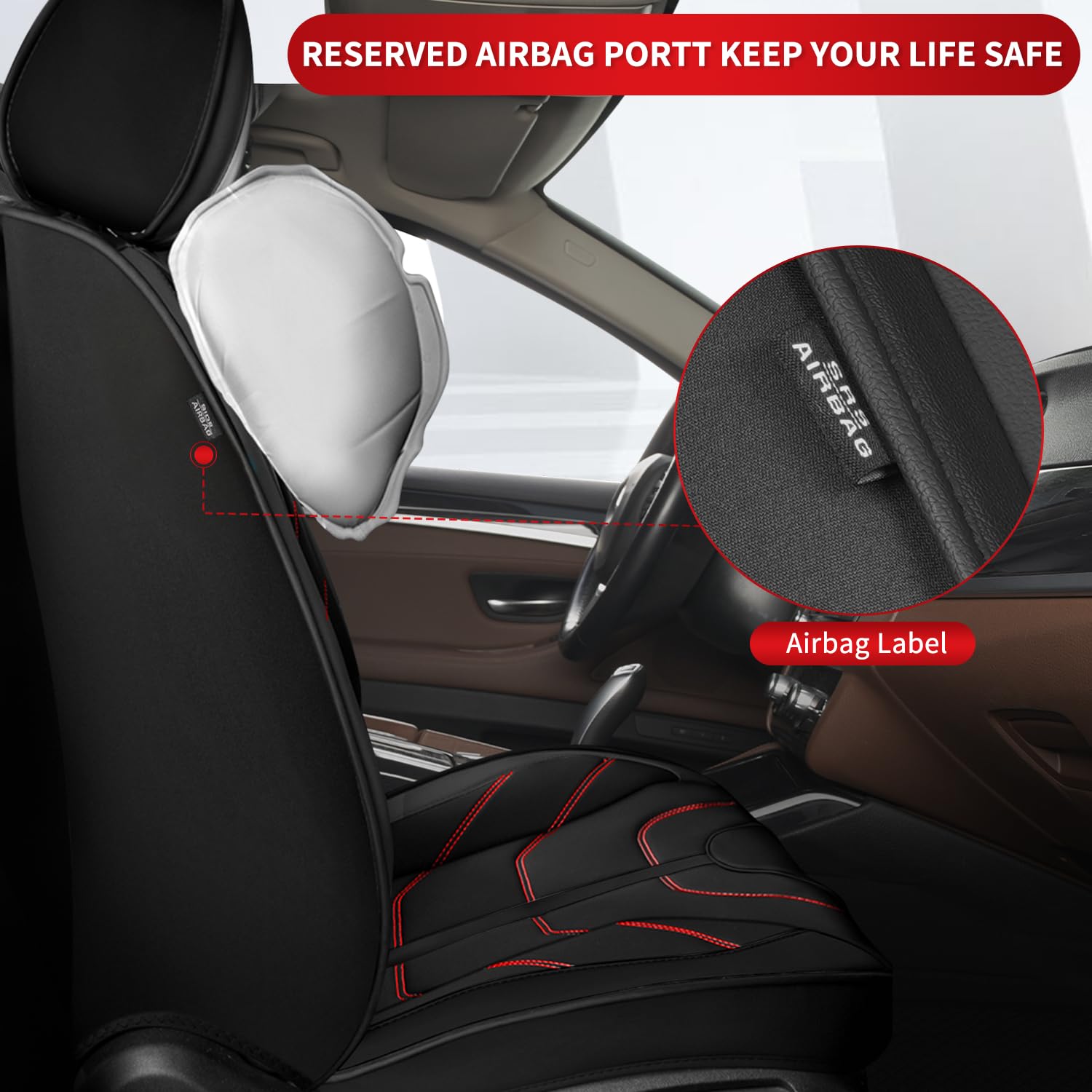 Funda De Asiento Delantera Para Fiat 500, 500L Y 500X – 2 Piezas En Beige/café, Antideslizante Y Para Todo El Año