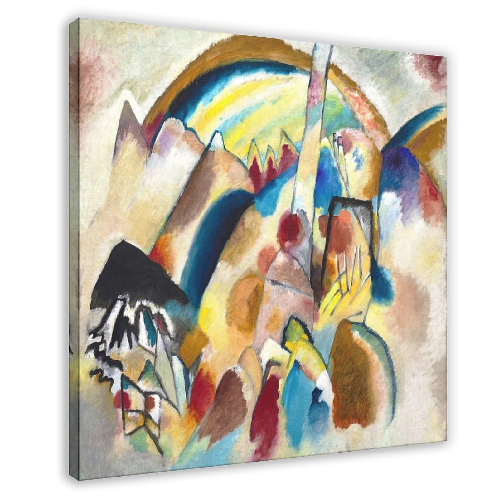 DFJyjFGJJ Landscape with Red Spots, No. 2 by Wassily Kandinsky Wall Decoration Poster Family Bar Restaurant Garage Cafe Art Sign Gift 28" L X 28" W