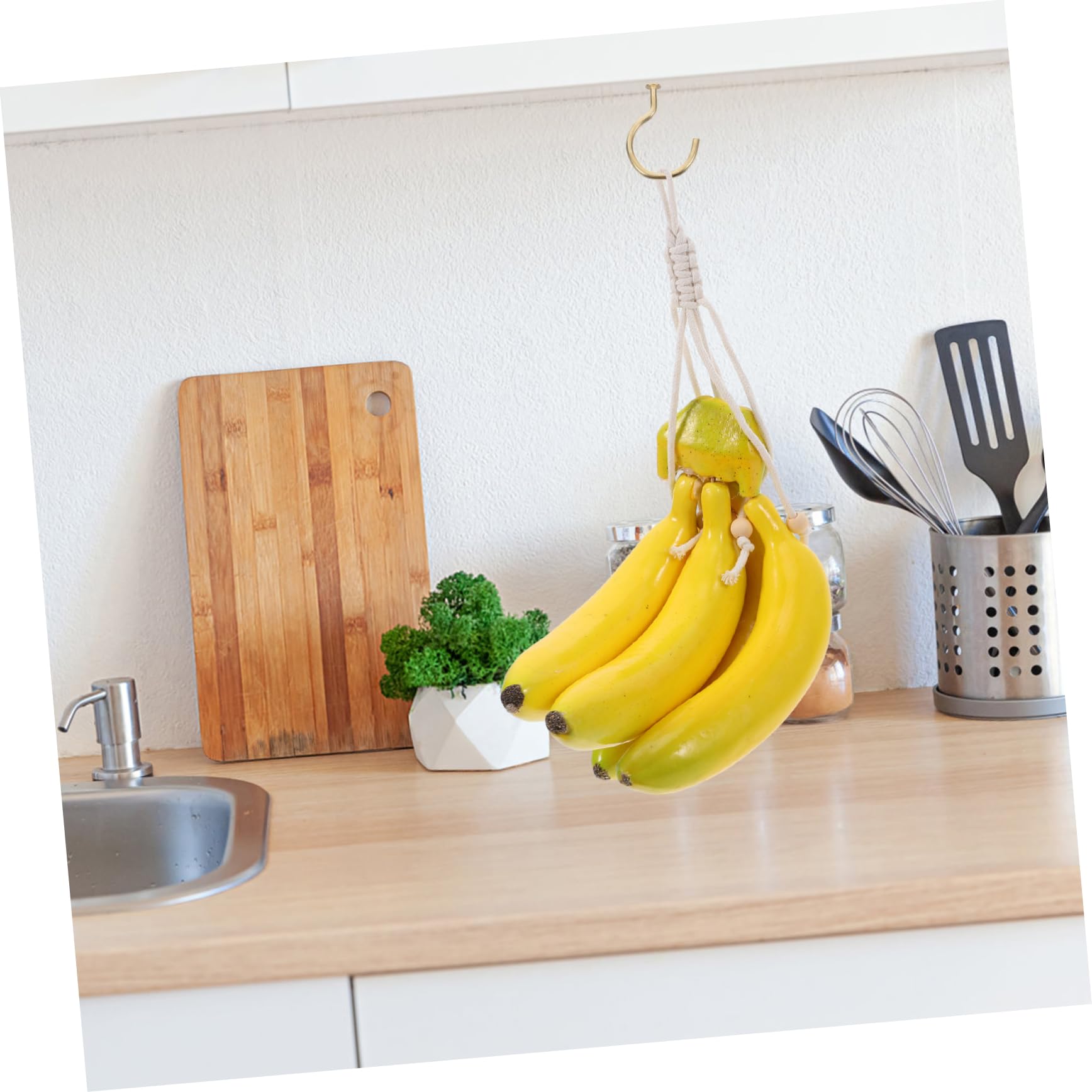 2 Ganci Portabanane In Acciaio Inox Per Cucina, Regolabili Con Viti, Portata 9kg Per Frutta O Asciugamani - 4