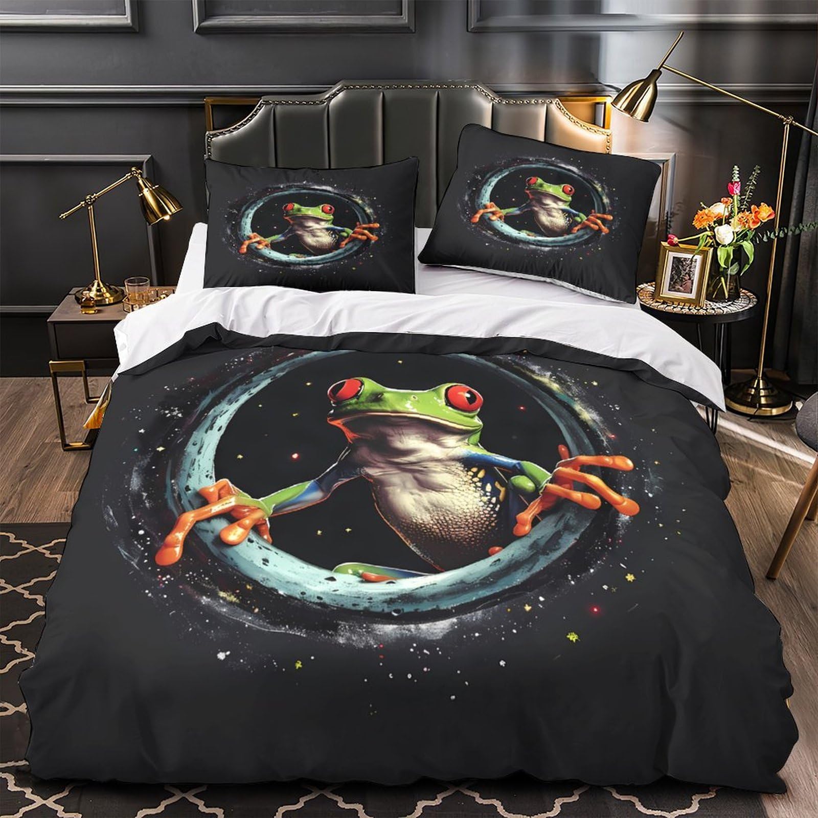Fraises fraîches housse de couette 3d double lit microfibre