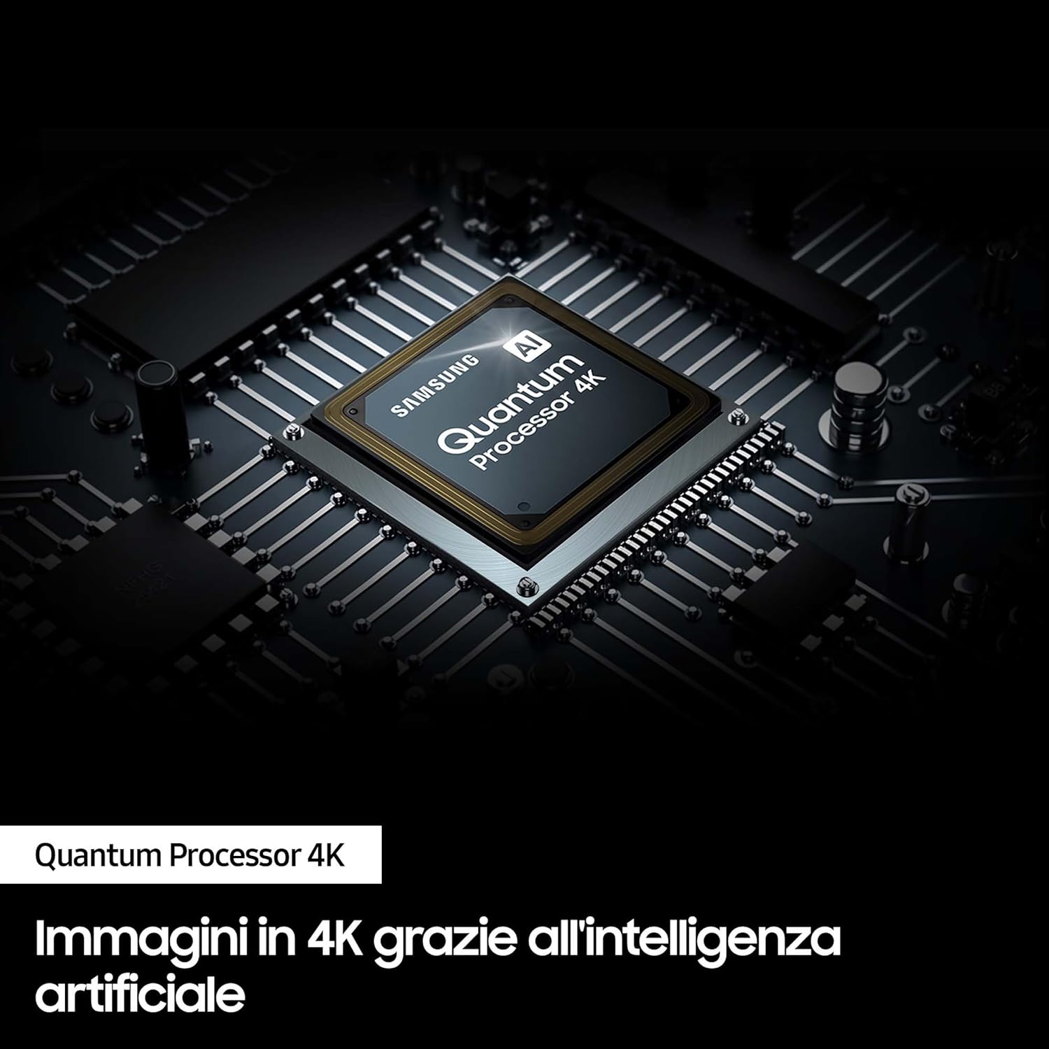 Samsung Smart TV 55" QE55Q70DAUXZT QLED 4K, Upscaling AI 4K, Processore Quantum 4K Lite, Motion Xcelerator 120Hz, AirSlim Design, DVBT-2, Q-Symphony & OTS Lite, Gaming Hub, Black, 2024 2024 Q70D 55" - Immagine 5