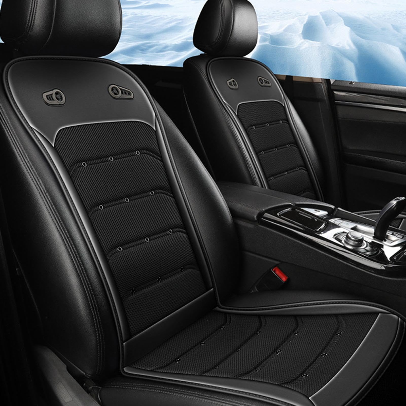 Cojín de asiento de aire de refrigeración,Cojín de asiento de refrigeración,Cojín enfriador para asiento de coche | Almohadillas para fundas de asientos de automóvil con refrigeración ventilada para S