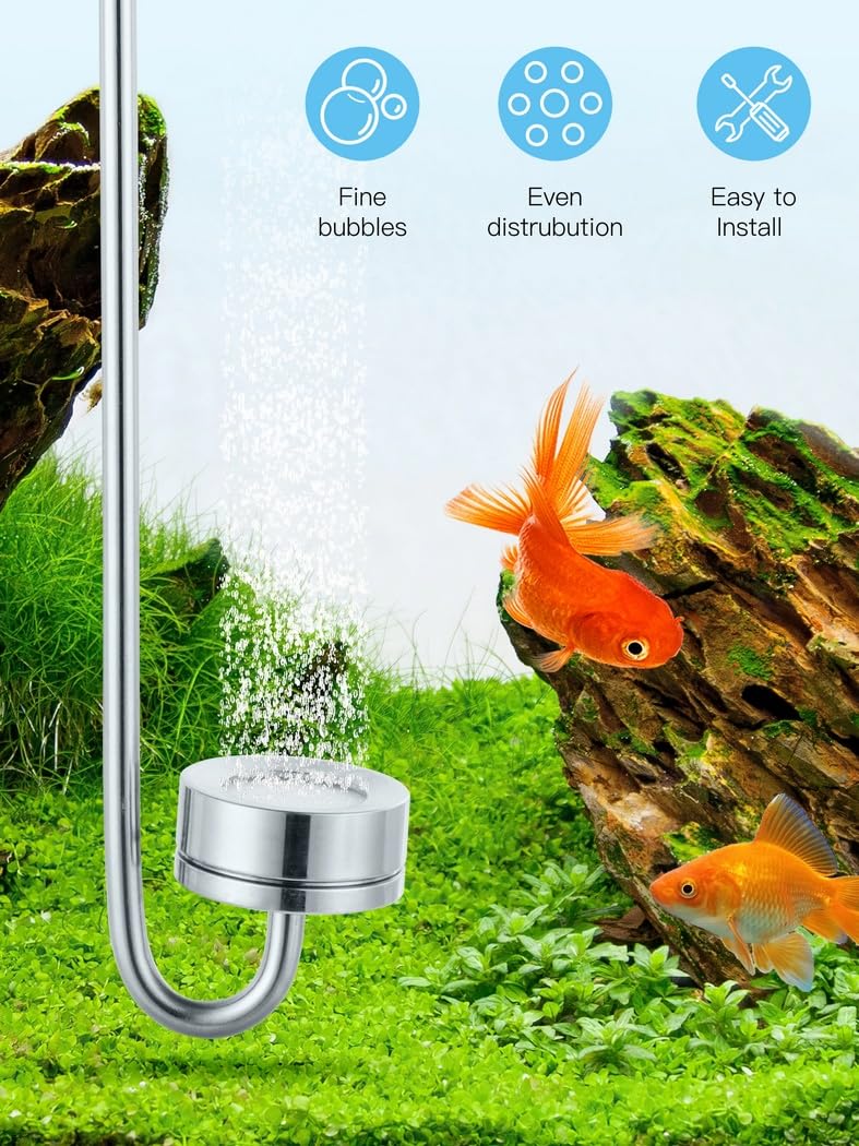 Generisch Akwarium dyfuzor CO2, wysoka szybkość dyfuzji CO2, do roślin akwariowych, reduktor pęcherzyków CO2 w kształcie S, 30 cm