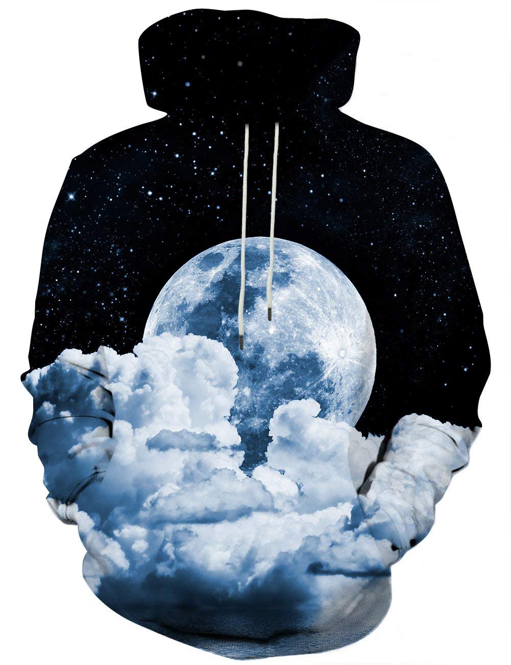 Unisex 3D Novelty Hoodies for Men Women Cool Graphic Pullover Sweatshirts with Pockets-Yq-Black-Medium