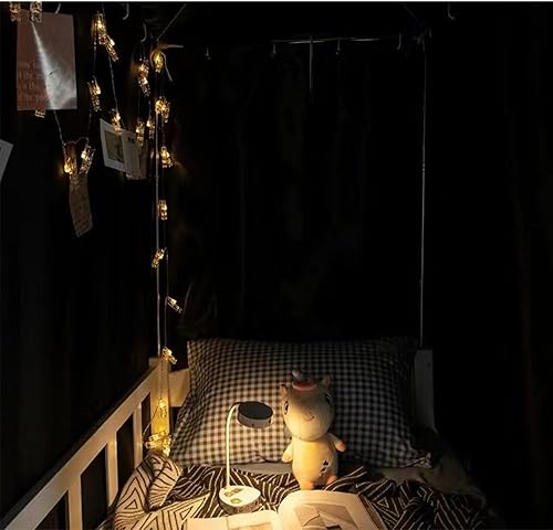 Miniatura 5 de Qubanda Dormitorio Hogar Sólido Espesar Litera Cortinas de Cama de Tela Cama Canopy Estudiantes Cama Individual Dormitorio, 2 paneles