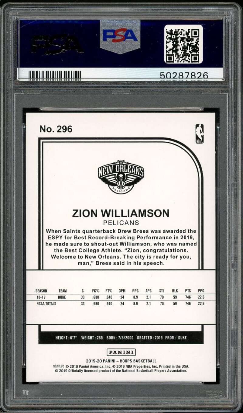 Amazon.com: 2019-20 Panini NBA Hoops Basketball #296 Zion