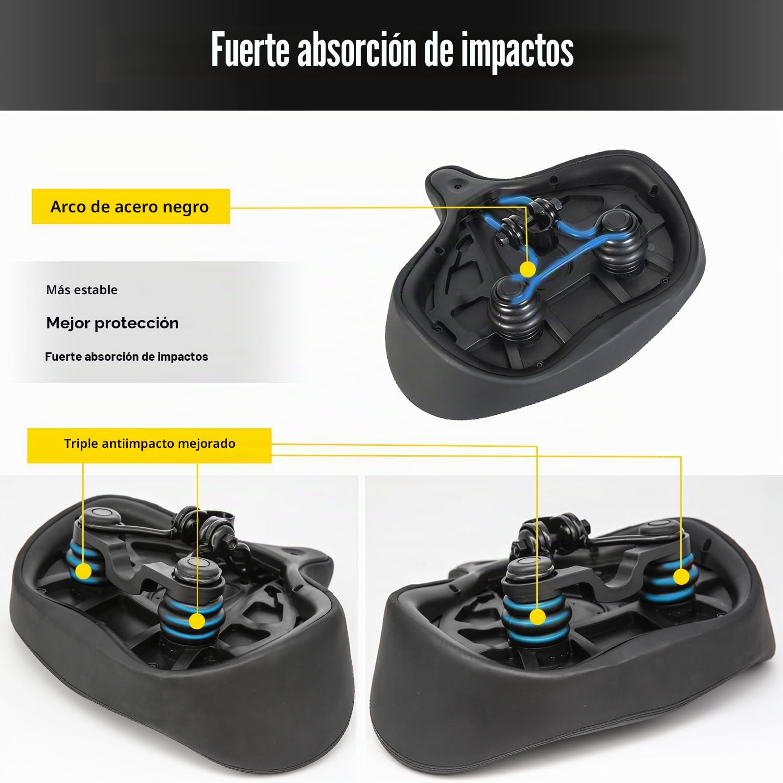 Asiento de bicicleta grande y ancho – Reemplazo de sillín de bicicleta, comodidad para Peloton, bicicleta eléctrica estacionaria de ejercicio, bicicletas de carretera de montaña para hombres y
