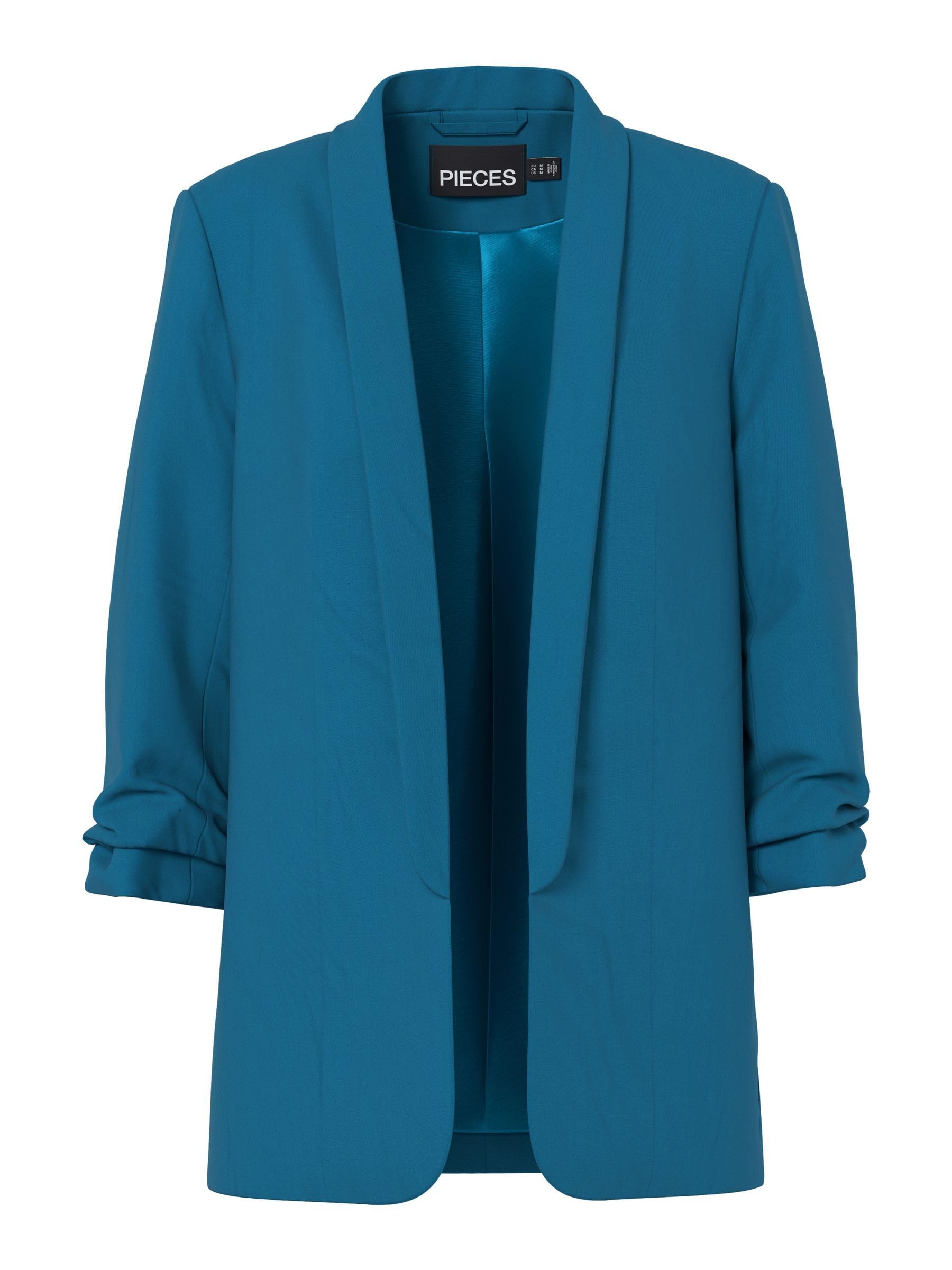 PIECES Women's PCBOSS 3/4 Blazer NOOS Blazer, Deep Lagoon, M