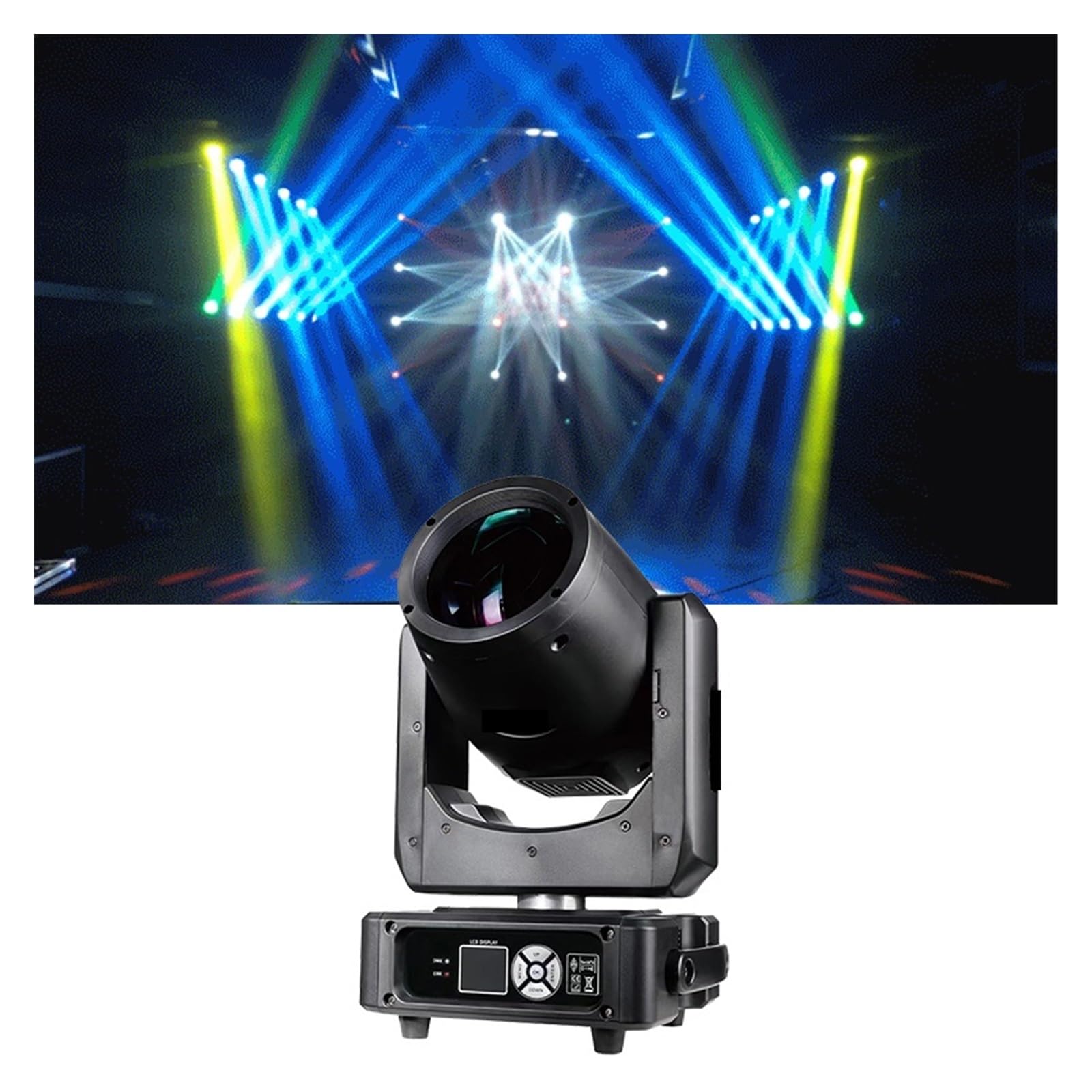7R Mini 230 haz de luz con cabezal móvil alto brillo proyector de haz grande for fiesta DJ discoteca Para fiesta, club, bar, Halloween, Navidad
