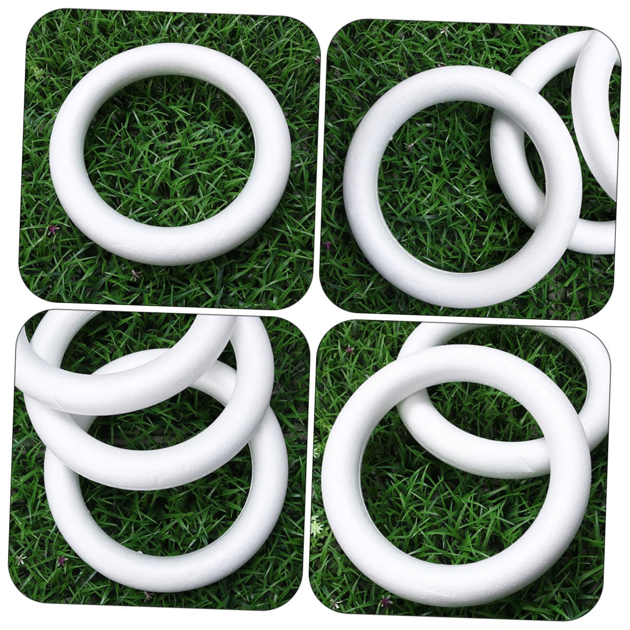 Mobestech 4 Pezzi Anelli Rotondi in Schiuma Fai da Te 300mm, Cerchio per Ghirlande Artigianali e Decorazioni Creative per Feste e Casa, Materiali Versatili per Lavoretti Manuali e Addobbi