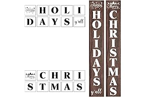 Merry Christmas and Happy Holidays Sign Stencils