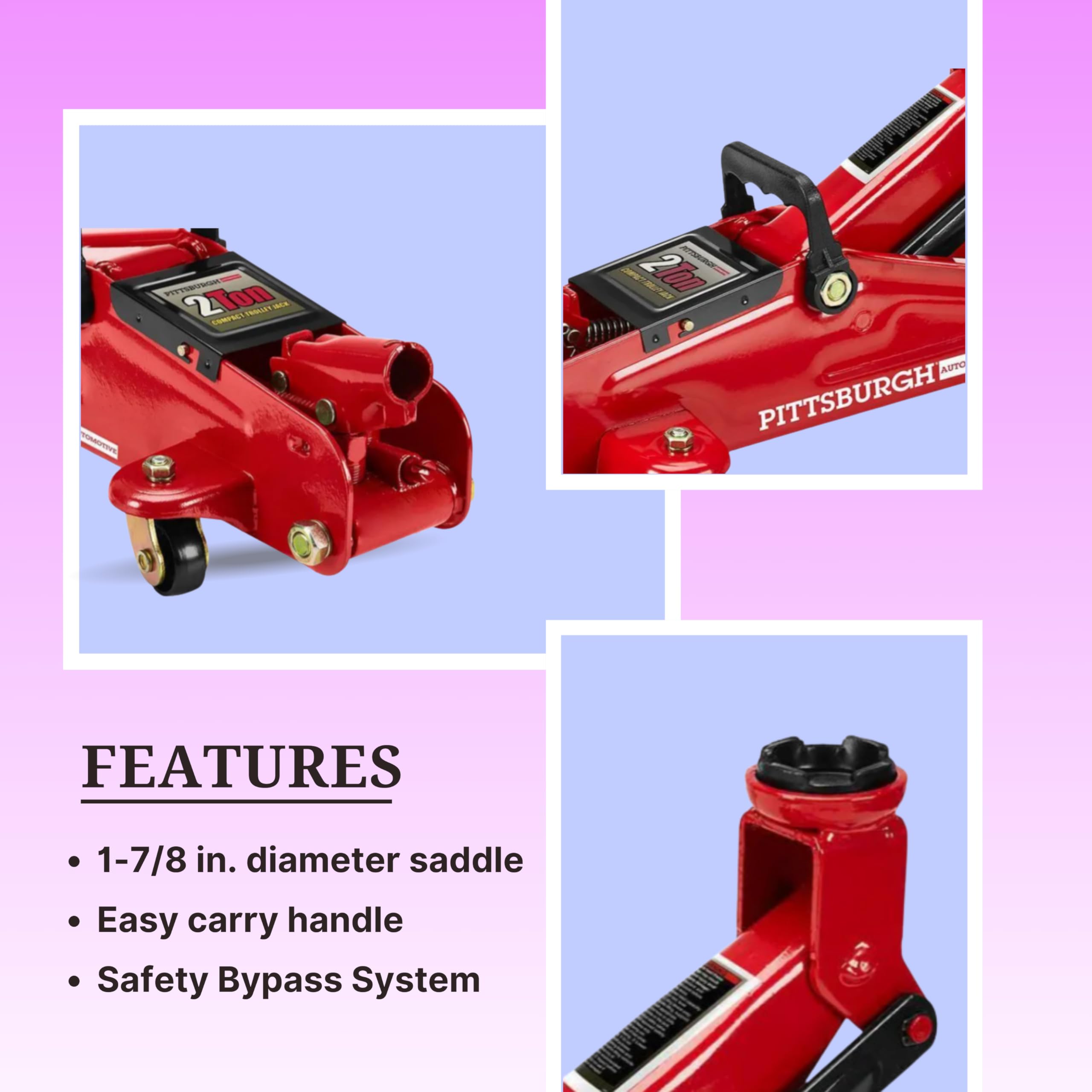 Amazon.com: 2 Ton Compact Trolley Floor Jack – Heavy-Duty Steel