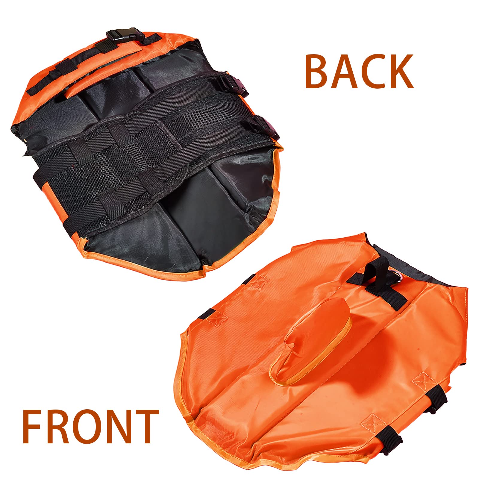 Chaleco Tiburon Perro, Darryy Chaleco Salvavidas para Perro Tiburon, Mascotas Chalecos Perros Pequeño Salvavidas, Traje de Baño para Perros (Naranja, Medium)