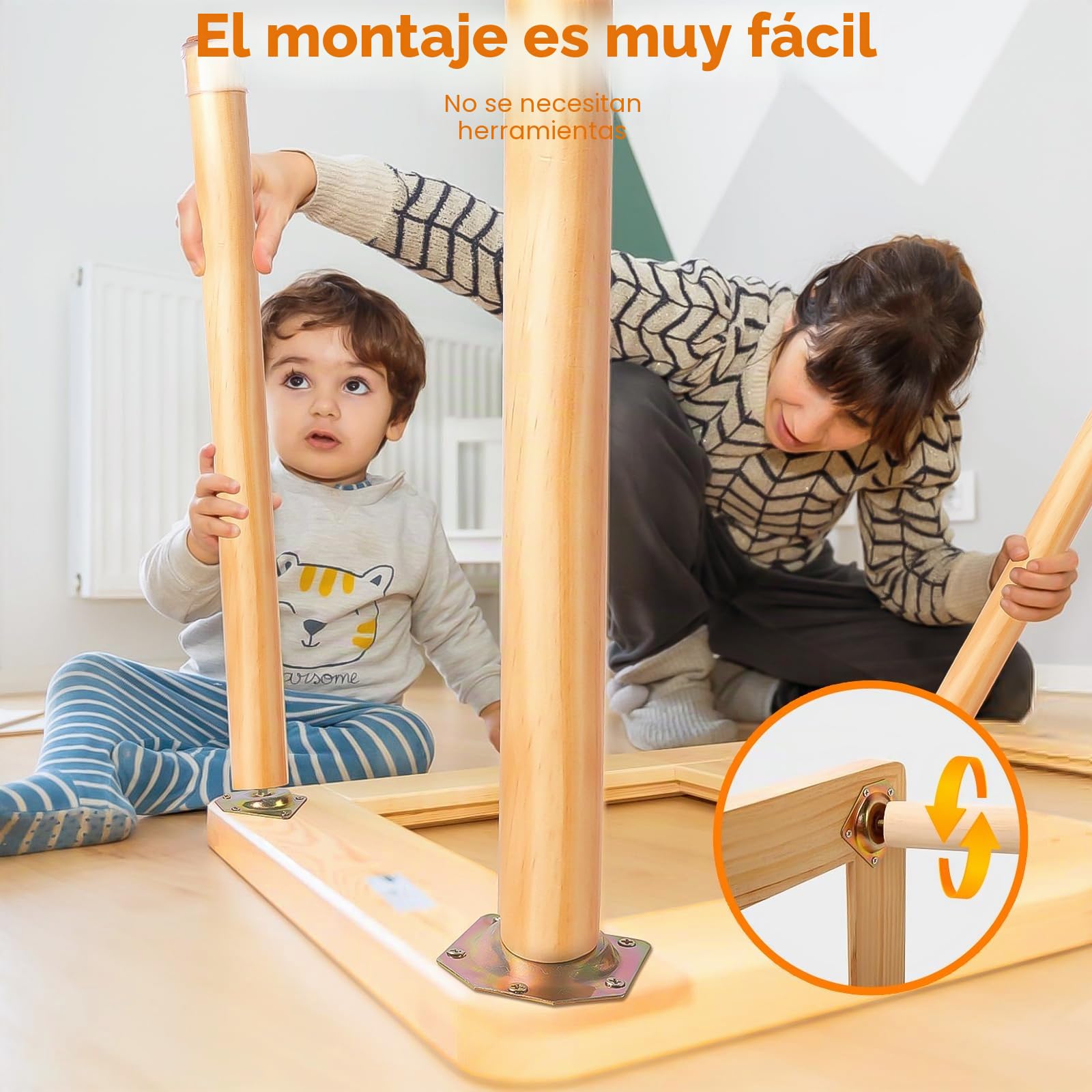Mesa Sensorial de Madera con 3 Espacios para Juegos de Arena y Agua