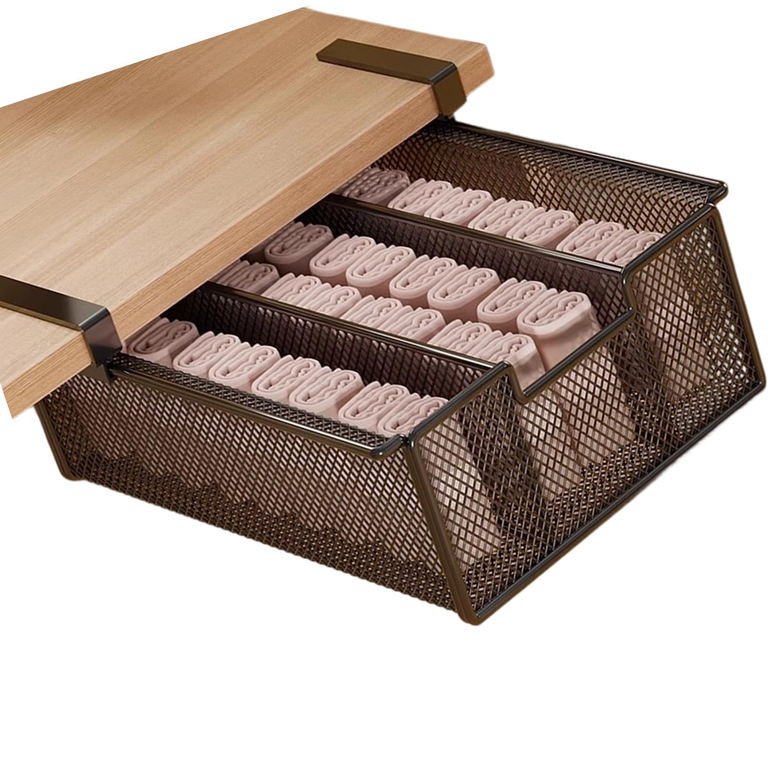 Quick Assembly Wardrobe Under Shelf Pull Out Drawer Compartment Closet Storage Basket for Home Needs Closet Baskets for Shelves