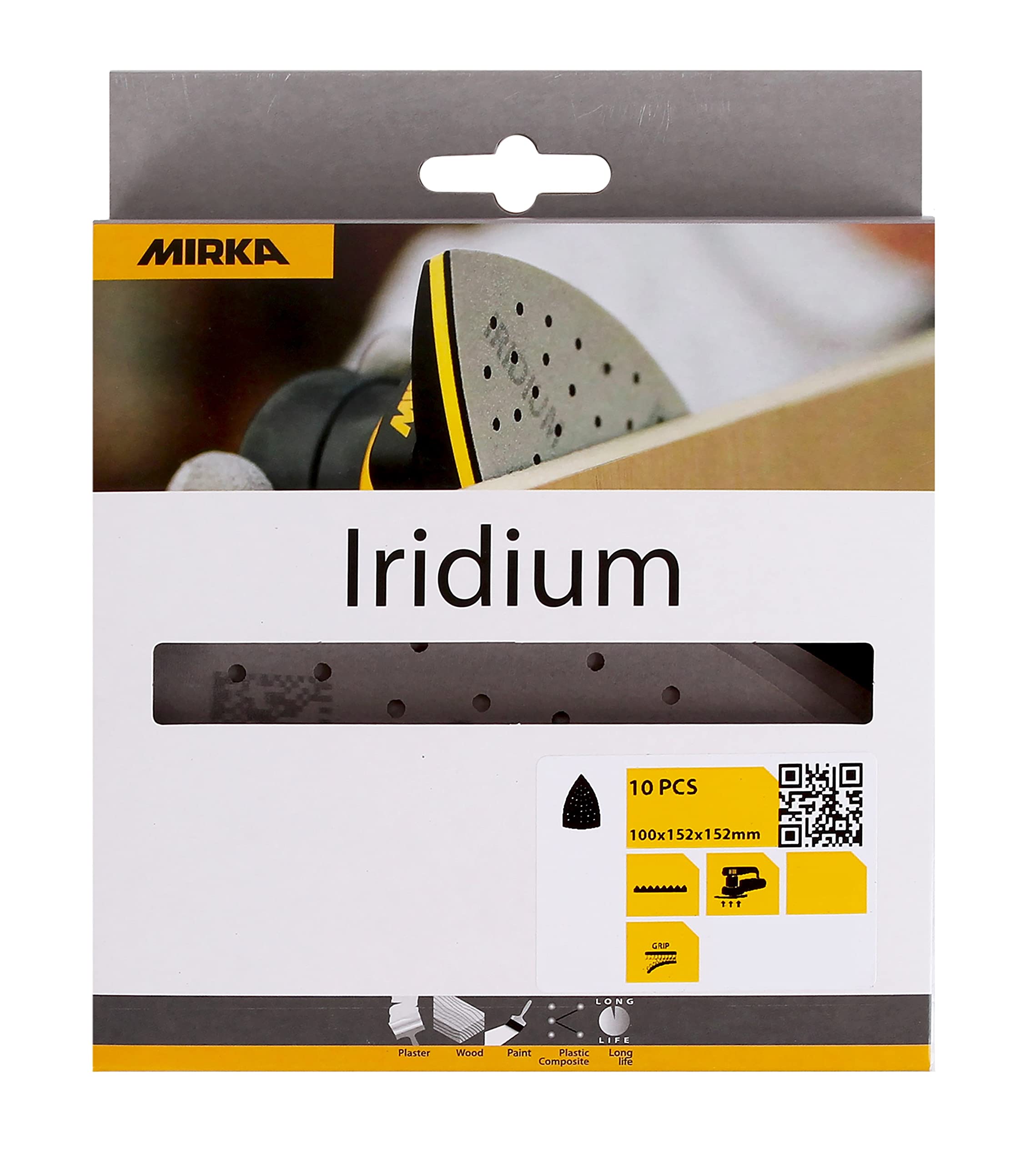 MIRKA Iridium Triangle de ponçage Papier abrasif Premium 93x93x93mm 15 MIRKA Iridium Triangle de ponçage Papier abrasif Premium 93x93x93mm 15