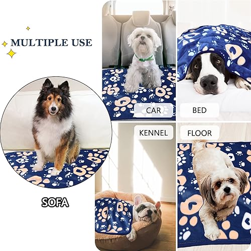 Miniatura 7 de Manta para perro, manta de forro polar suave para perros grandes, manta de franela esponjosa para mascotas, gatos, cachorros, funda para cama y