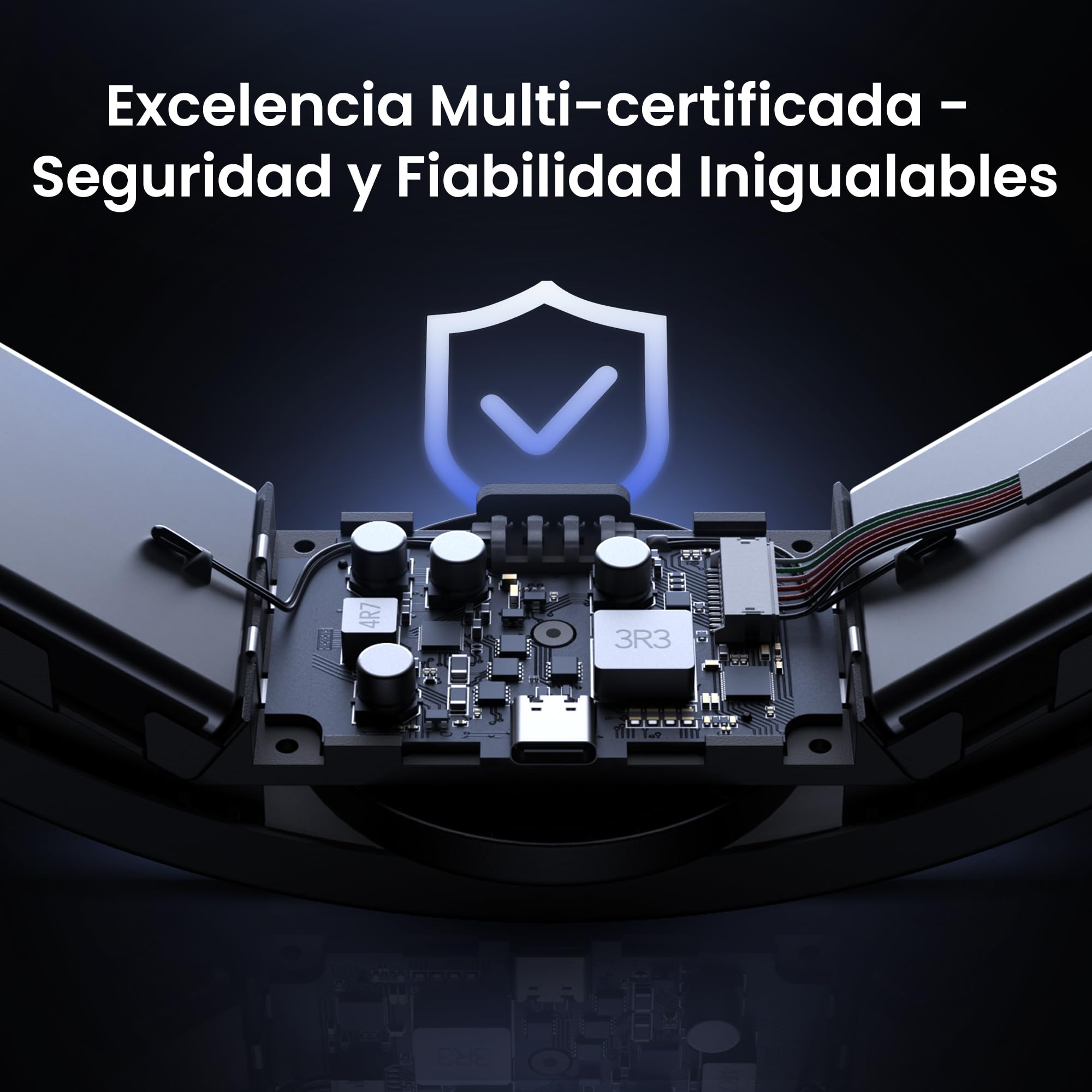 KIWI design Auditiva Correa para la Cabeza con Batería para Meta Quest 3/3S, K4 Duo Auriculares DualFast Carga Rápida, Accesorios VR con Diseño Equilibrado, Sonido Mejorado y Mayor Tiempo de Juego