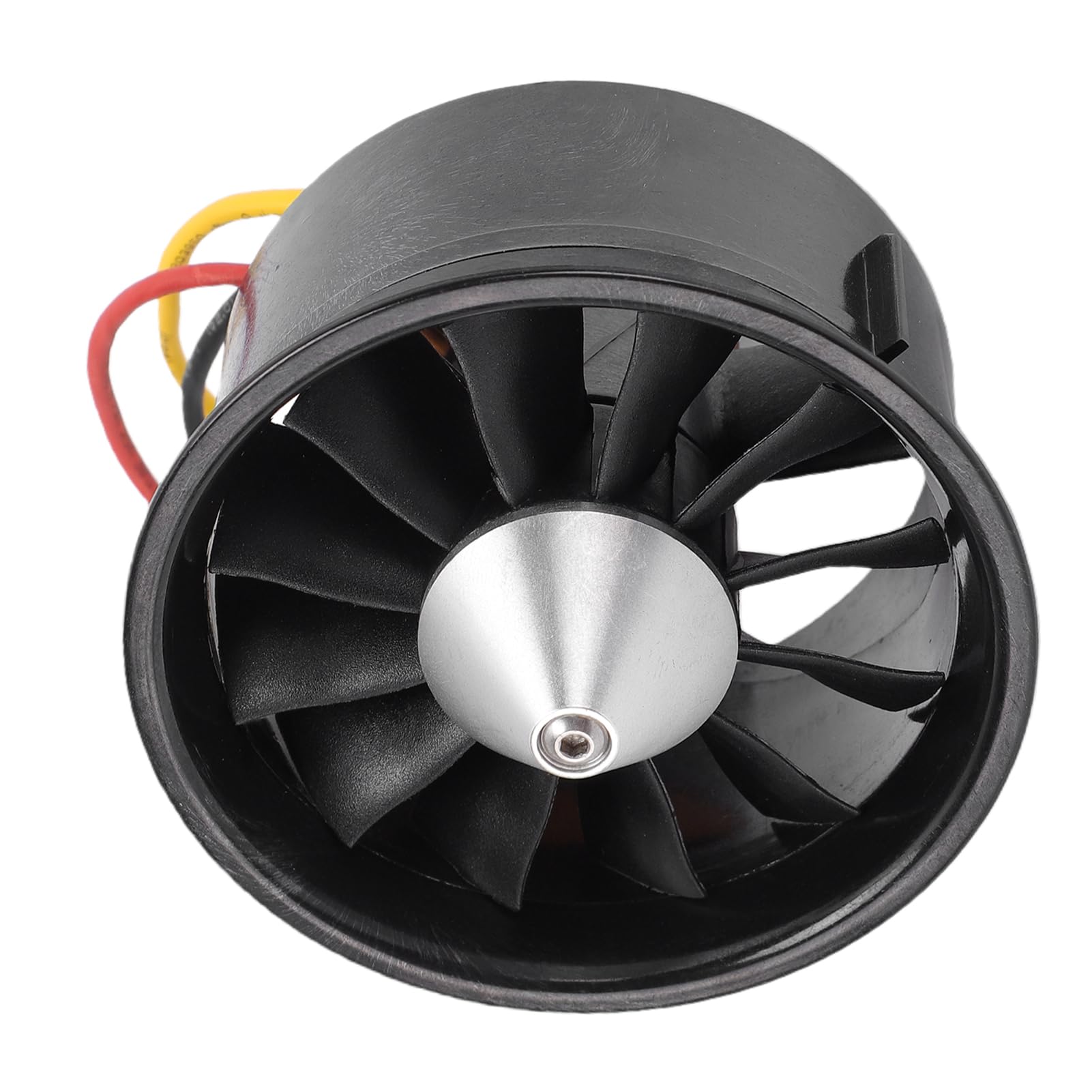 Wentylator Kanałowy 64 Mm z 12 łopatkami, Jednostka EDF 2900 KV z Odpornym na Ciepło Silnikiem Outrunner, Konstrukcja z Tworzywa Sztucznego ze Stopu Aluminium i Miedzi, Zrównoważony