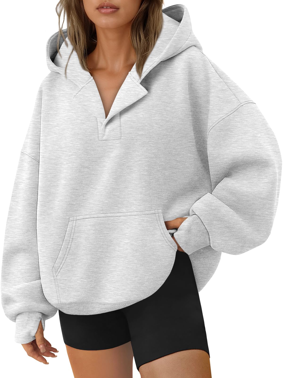 Trendy Queen V Neck Oversized