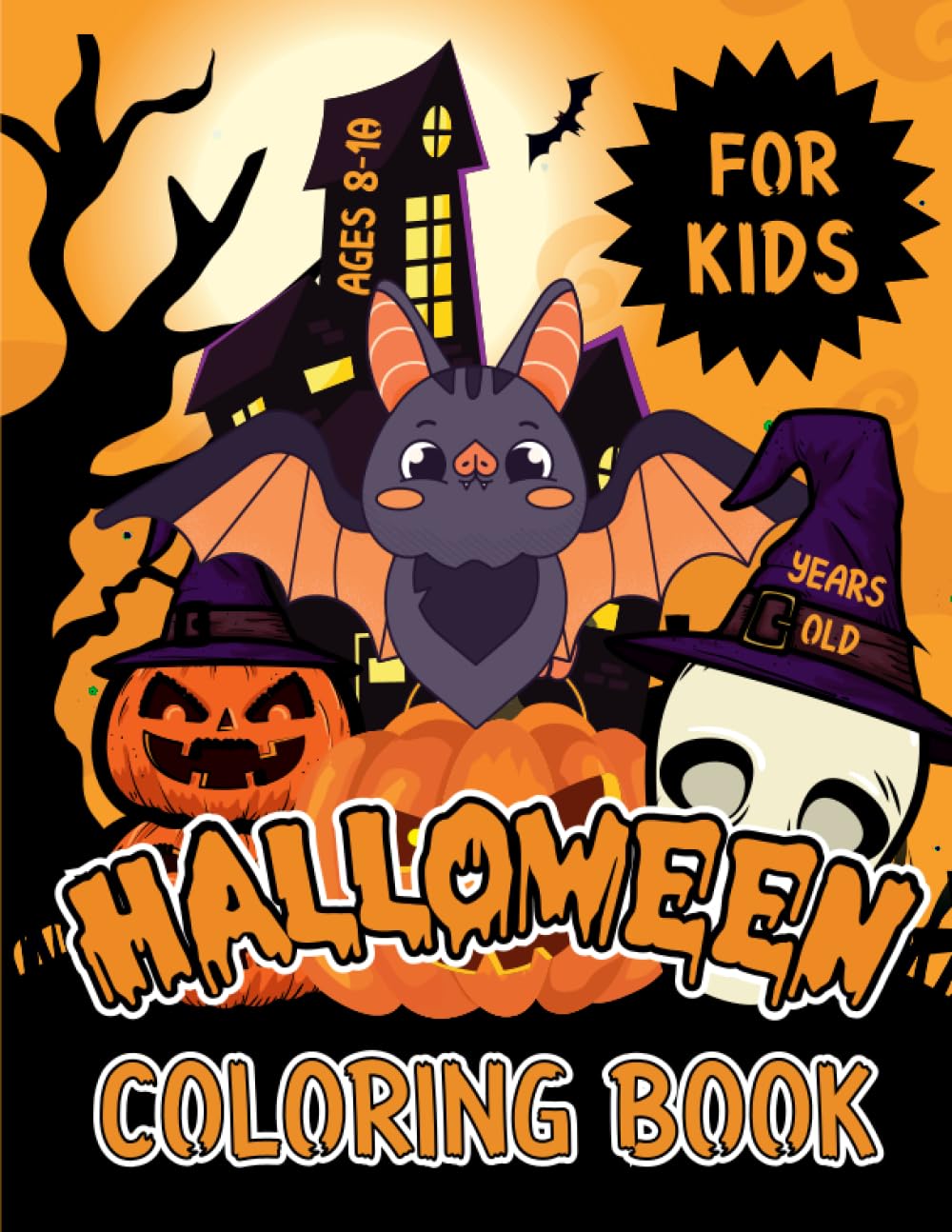 Halloween Coloring Book For Kids Ages 8-10 Years Old
