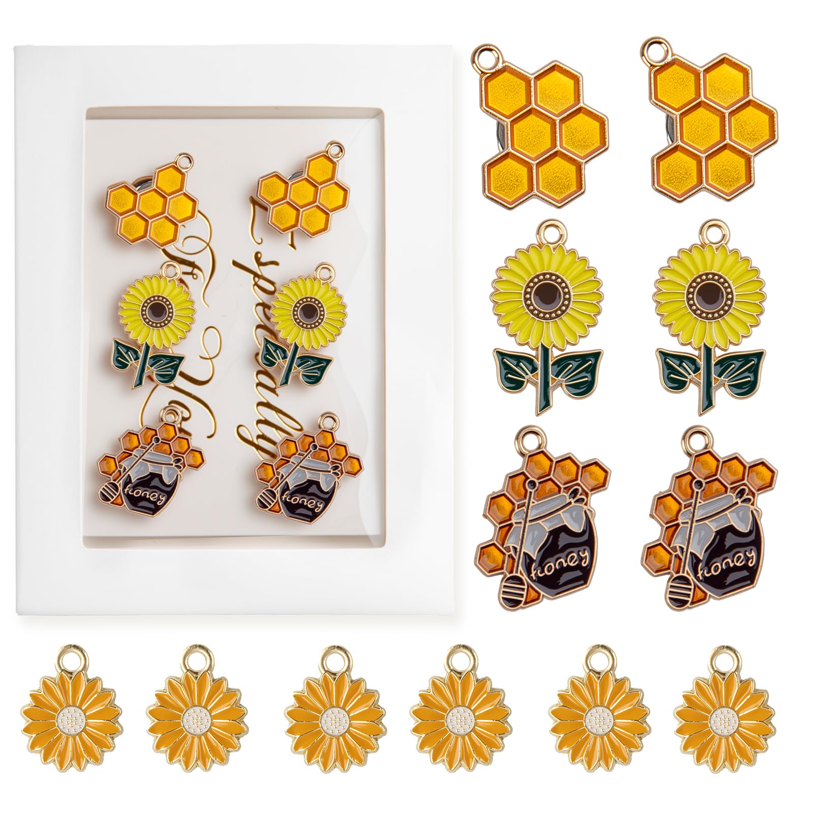 Magnetic Needle Minders 12PCS – Cute Sunflower, Daisy & Honeycomb Designs, Needle Holders Magnets for Cross Stitch & Embroidery