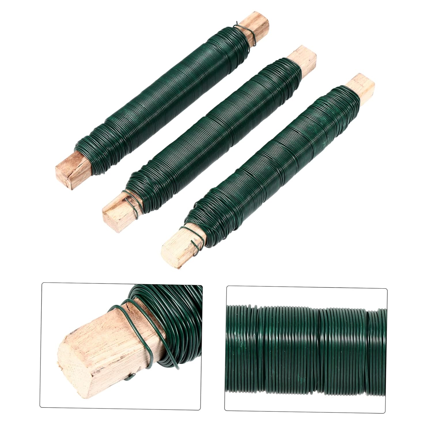 3pcs Coated Iron Wires for Flower Crafts Tie Wires for Simulation Flower Stems for Creative Gardening Projects