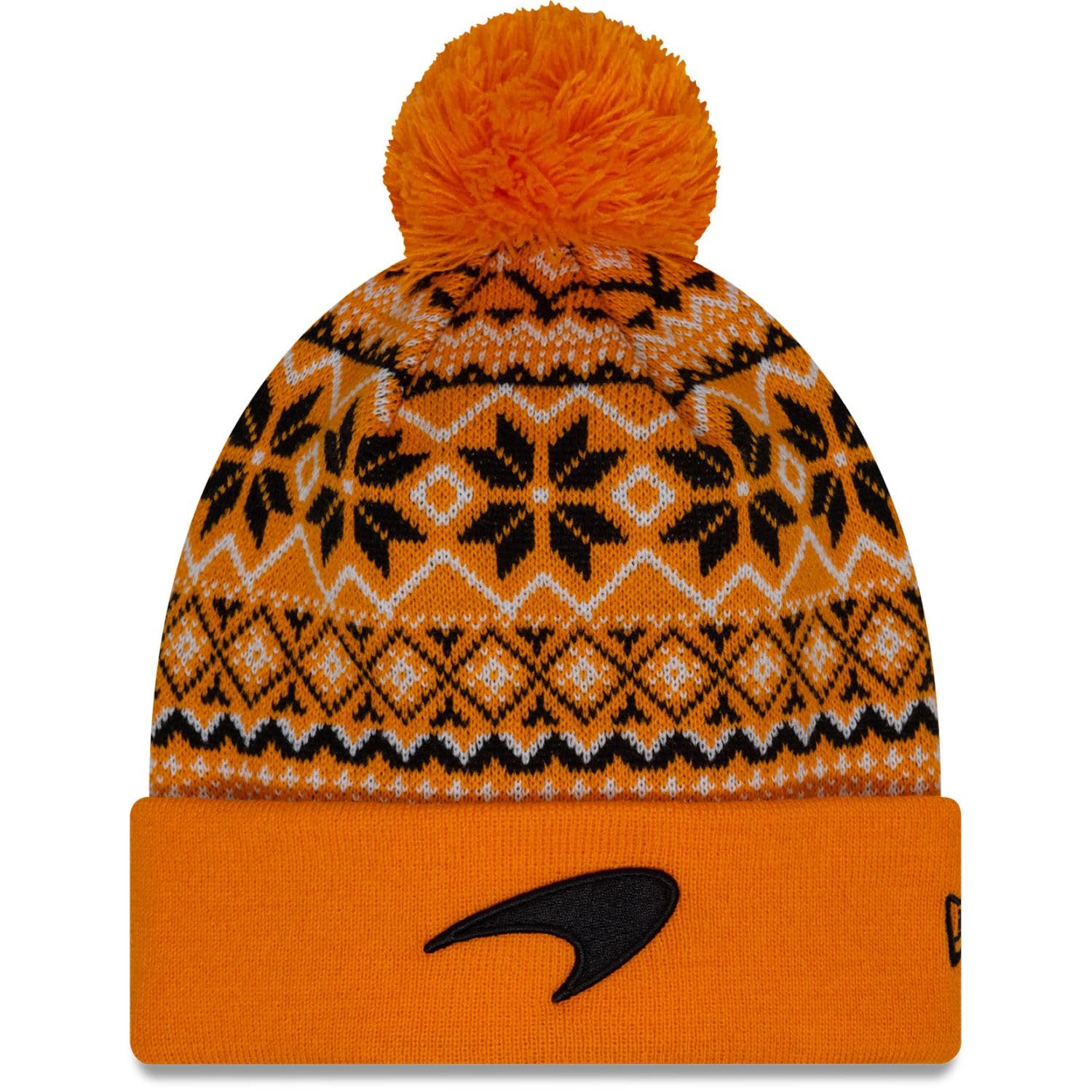 New Era Unisex Orange Winter Pom Beanie - Xmas Mclaren Racing