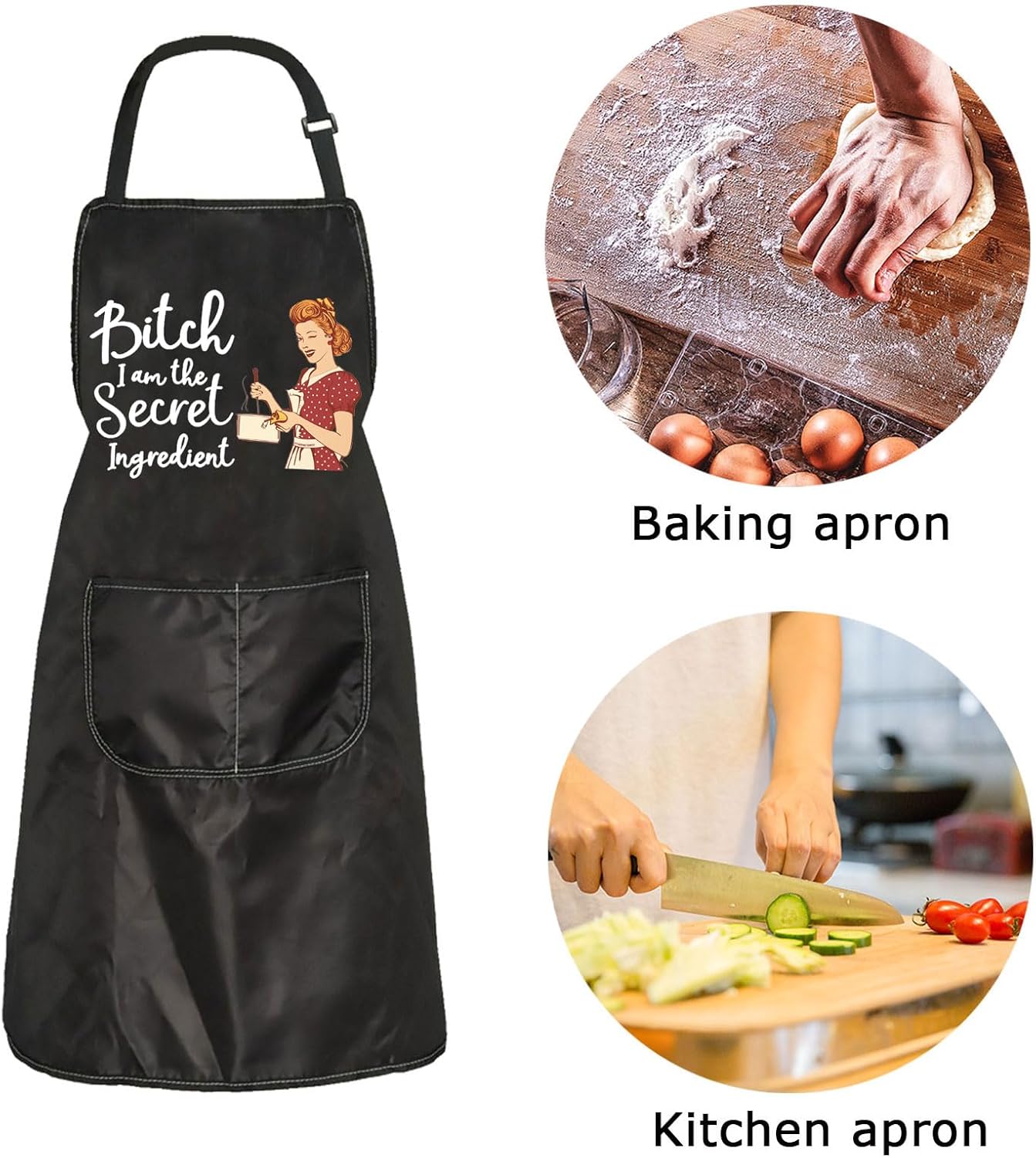 ZJXHPO Cooking BBQ Baking Apron I Am The Secret Ingredient Kitchen Apron Housewife Apron Housewarming Gift Kitchen Decor - Image 6
