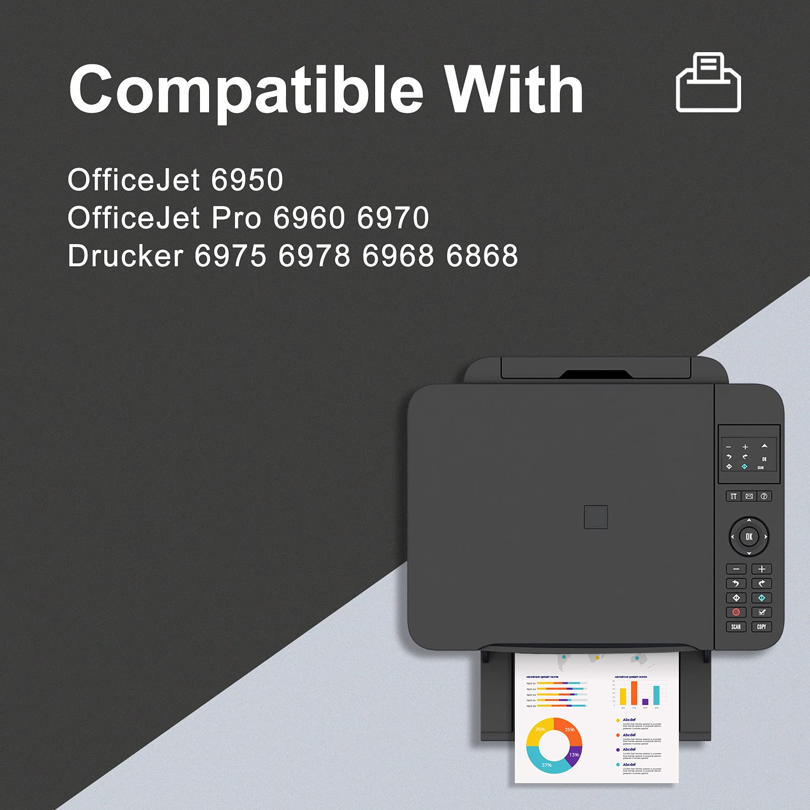 FranceToner Cartouche D'encre 903XL Noir – Compatible HP (T6M03AE) – Haute Capacité 1500 Pages, Pour OfficeJet 6950/6960/6970