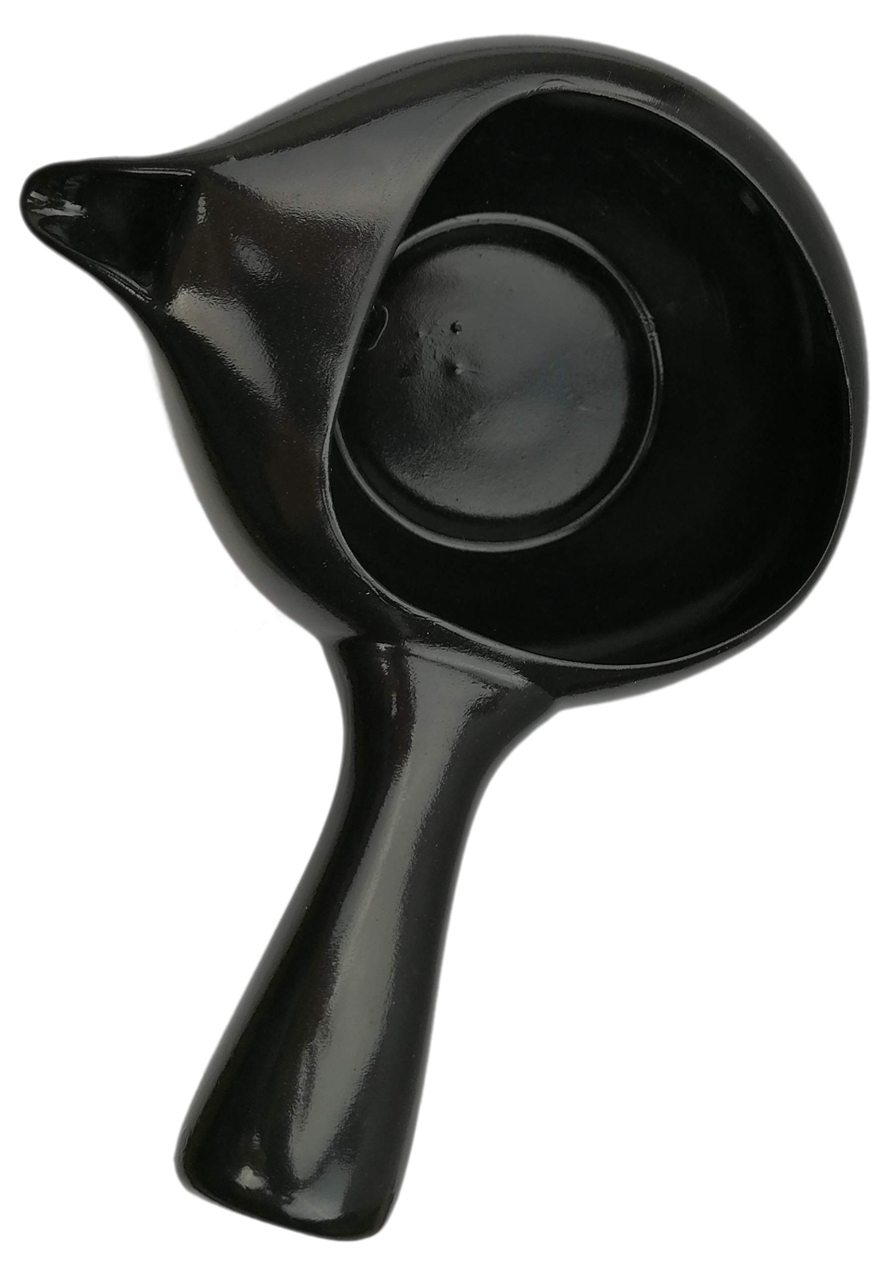 Kyusu Kyusu Théière japonaise à une main avec passoire à thé, en céramique, avec poignée latérale, idéale pour la préparation du thé vert, 350 ml, noire