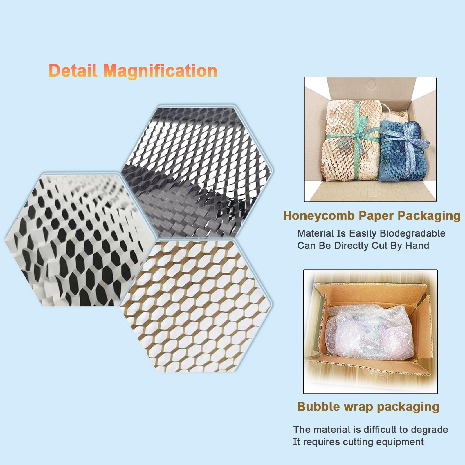 Dispenser per rotoli di carta a nido d'ape, macchina avvolgitrice manuale per piccole imprese, migliora l'efficienza dell'imballaggio con un facile utilizzo e un dimensionamento coerente