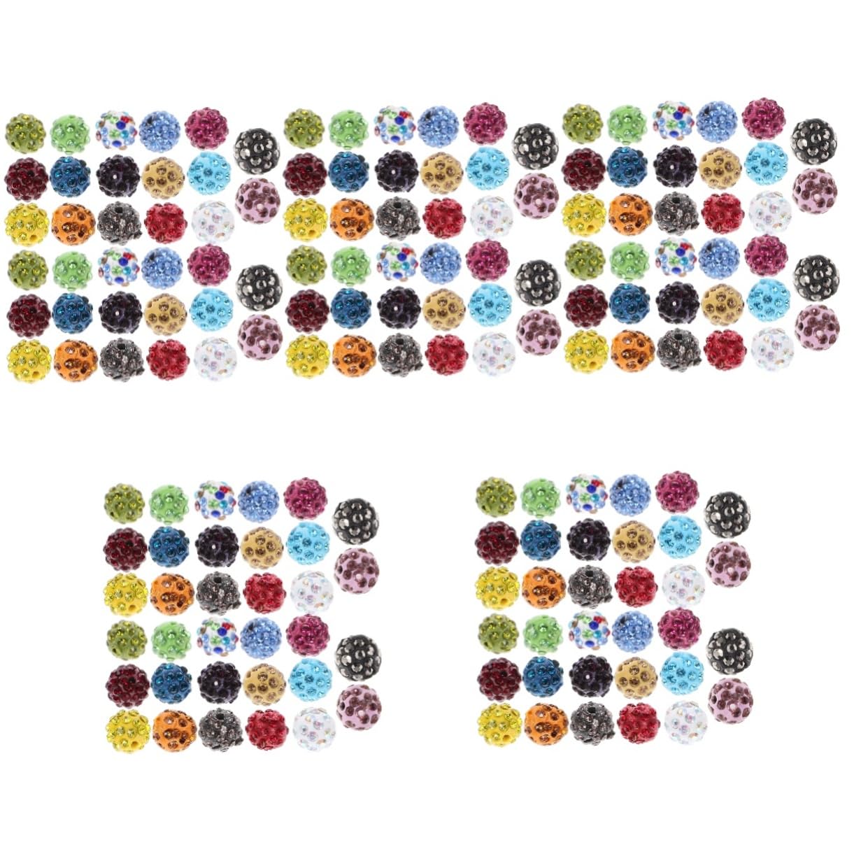 Lurrose 250piezas Abalorios De Rhinestone Para Fabricación De Joyas Bolas Para Pulseras y Collares Diy