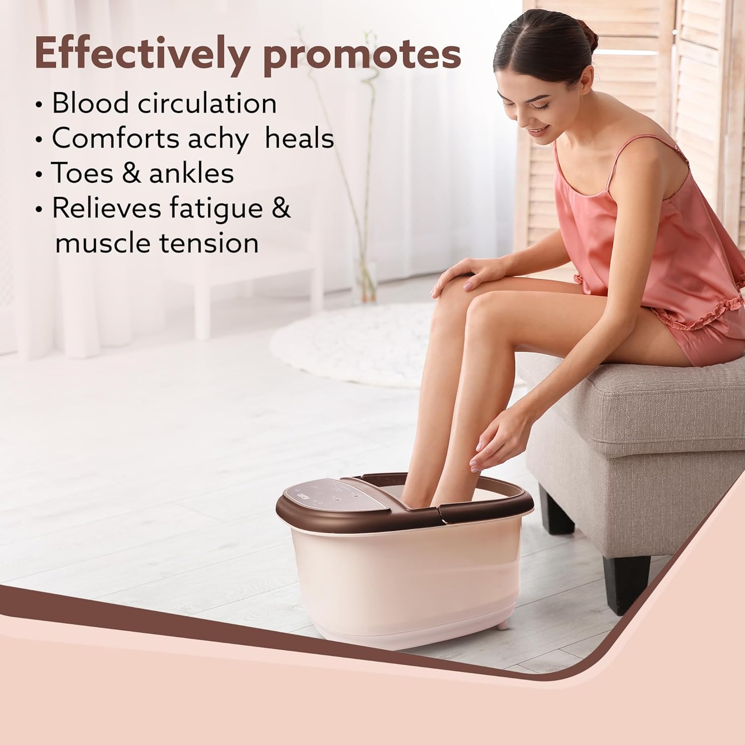 AGARO ROYAL AC Power Automatic Foot Spa Bath Massager With Heat, 6 Massage Rollers, Callus Remover, Adjustable Timer, speed & Temperature, Bubble Function For Soothing Massage, White (33619) AGARO ROYAL AC Power Automatic Foot Spa Bath Massager With Heat, 6 Massage Rollers, Callus Remover, Adjustable Timer, speed & Temperature, Bubble Function For Soothing Massage, White (33619)