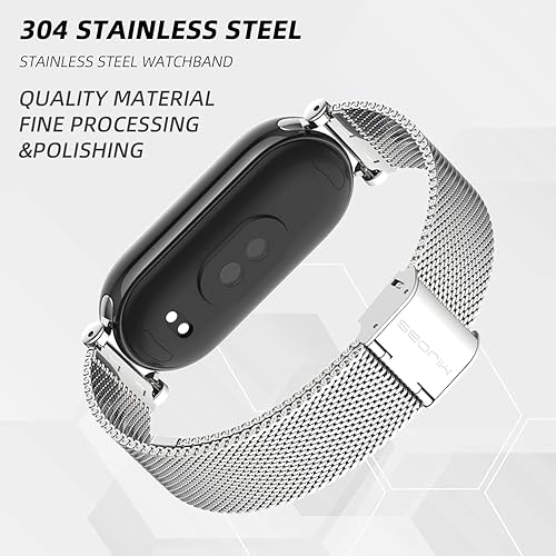 Miniatura 6 de MIJOBS Correa para Xiaomi Mi Band 8 Correa de repuesto transpirable para Mi Fit Band 8 SmartWatch Correas Pulsera Pulsera para Mujeres Hombres