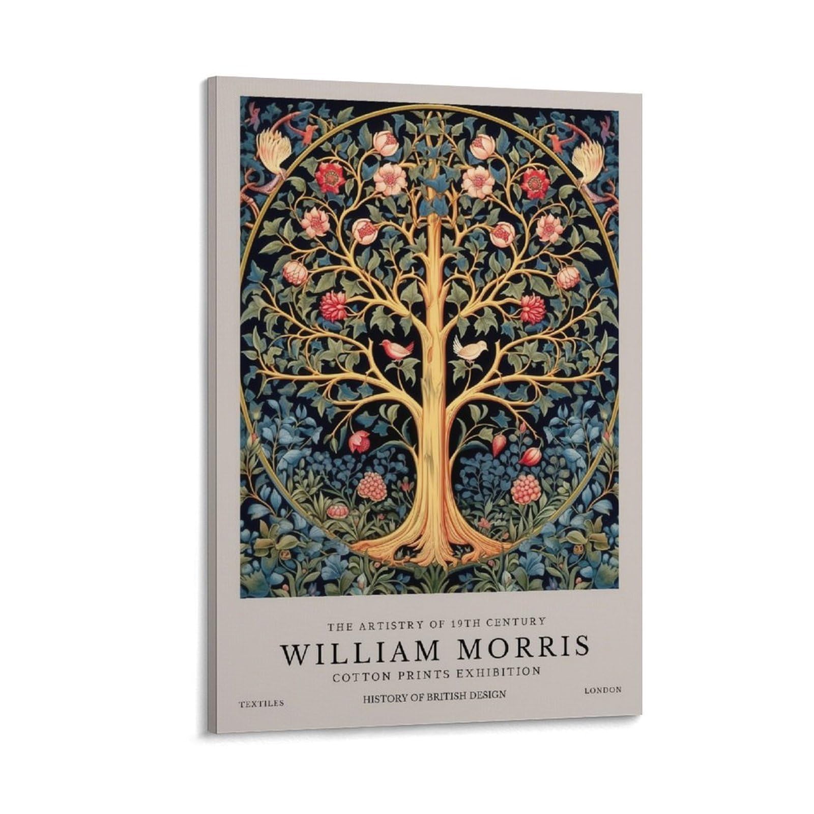 William Morris Tree of Life Flower Plant Vintage Poster For Wall Decor Canvas Wall Art For Living Room Decor 24x36inch(60x90cm)