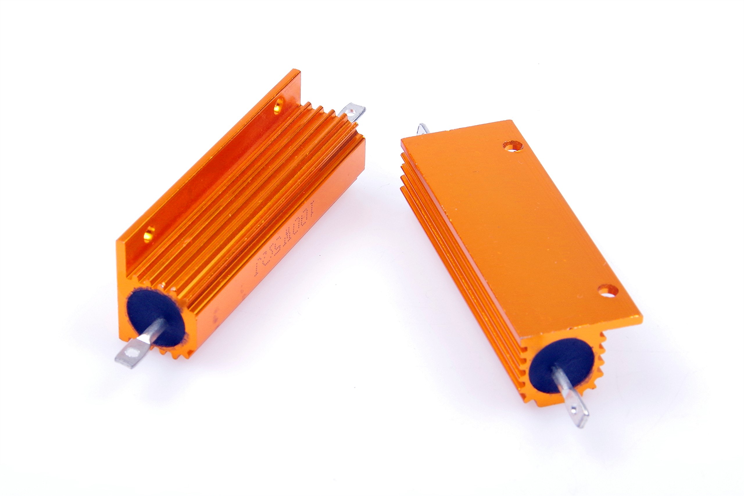 Uxcell 2-Pack Aluminum Case Resistors 5W 90 Ohm Wirewound For LED & Power Circuits