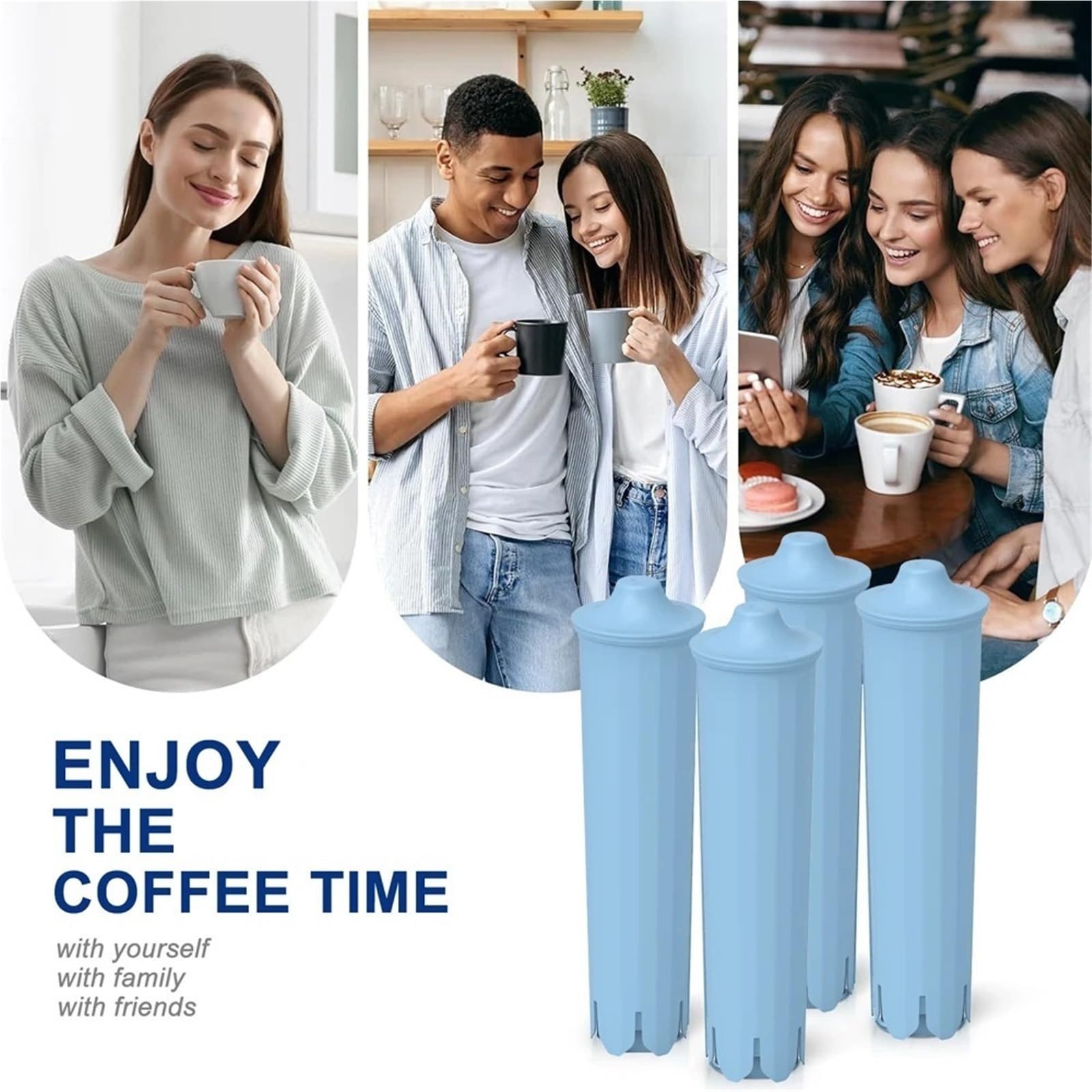 1/2/4 Pezzi Di Ricambio For Filtro Dell'acqua For Macchina Da Caffè, Compatibile Con Jura, Blue 67007, 71311, 71312(4pcs)