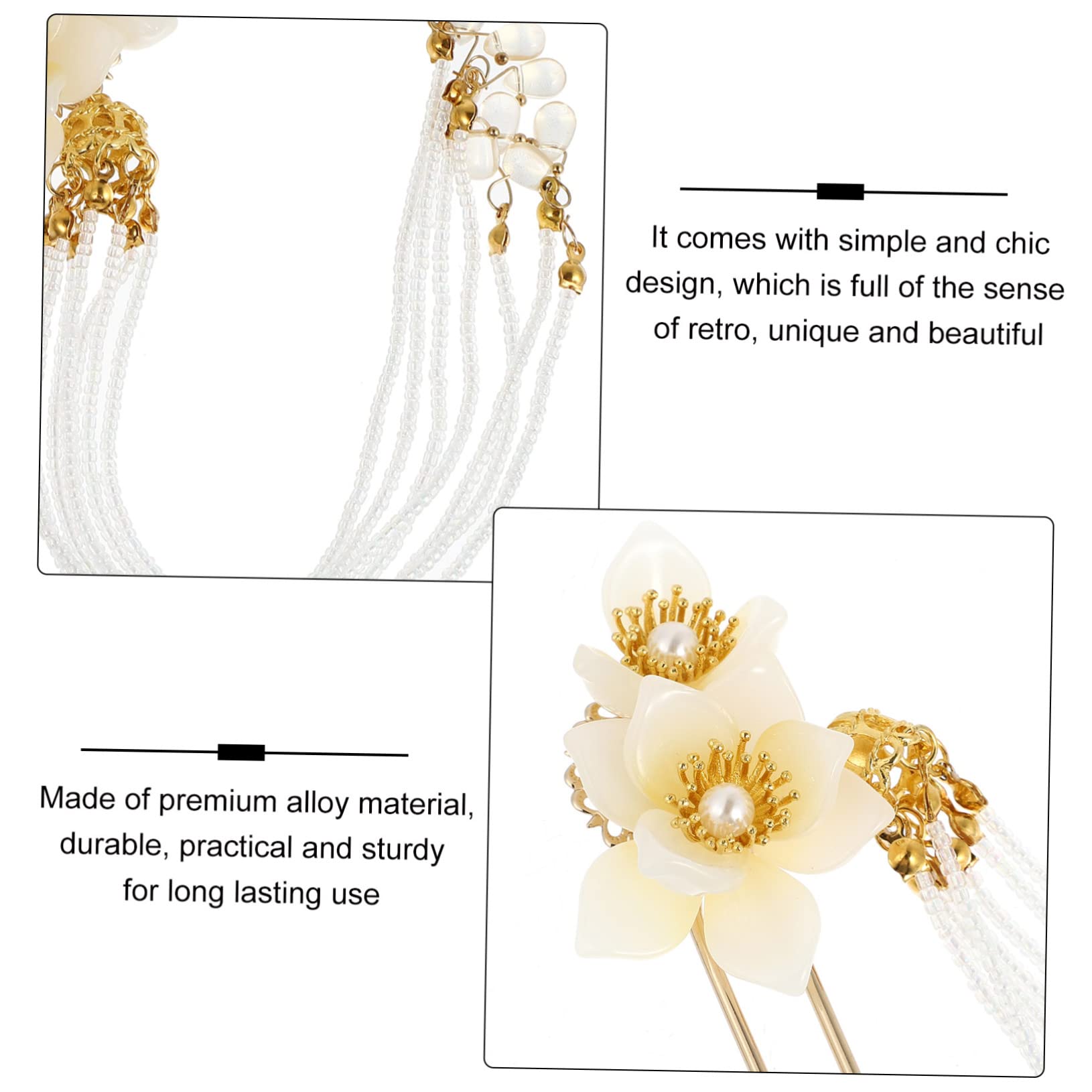 DOITOOL 3stücke Retro Antike Haarnadel Quaste Und Blumenmotiv Elegante Haarspange Für Partys Hochzeiten Und Fotoshootings Accessoire Für Frauen Und Mädchen